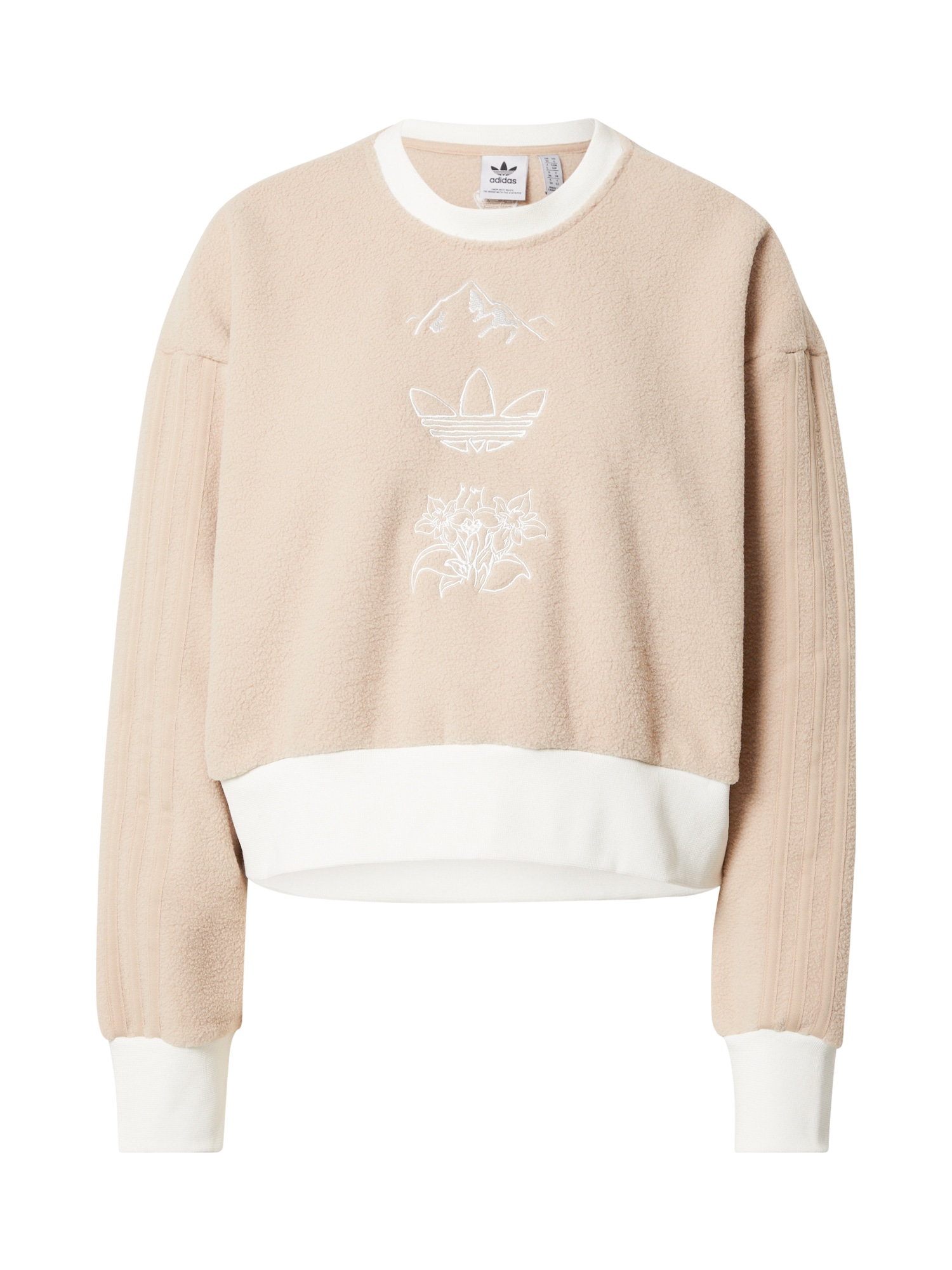 ADIDAS ORIGINALS Majica  bež / bela