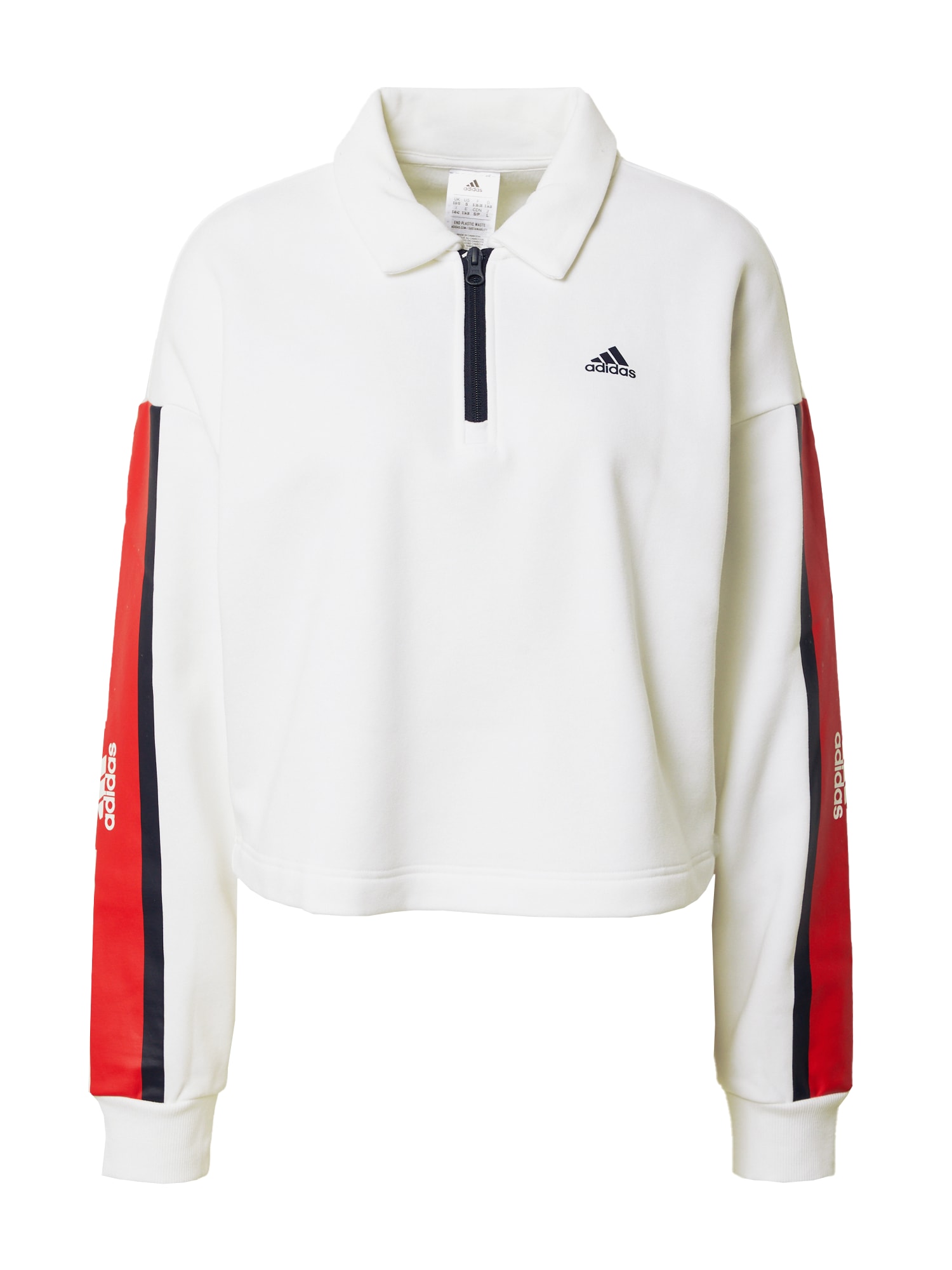 ADIDAS SPORTSWEAR Športna majica  krvavo rdeča / črna / bela