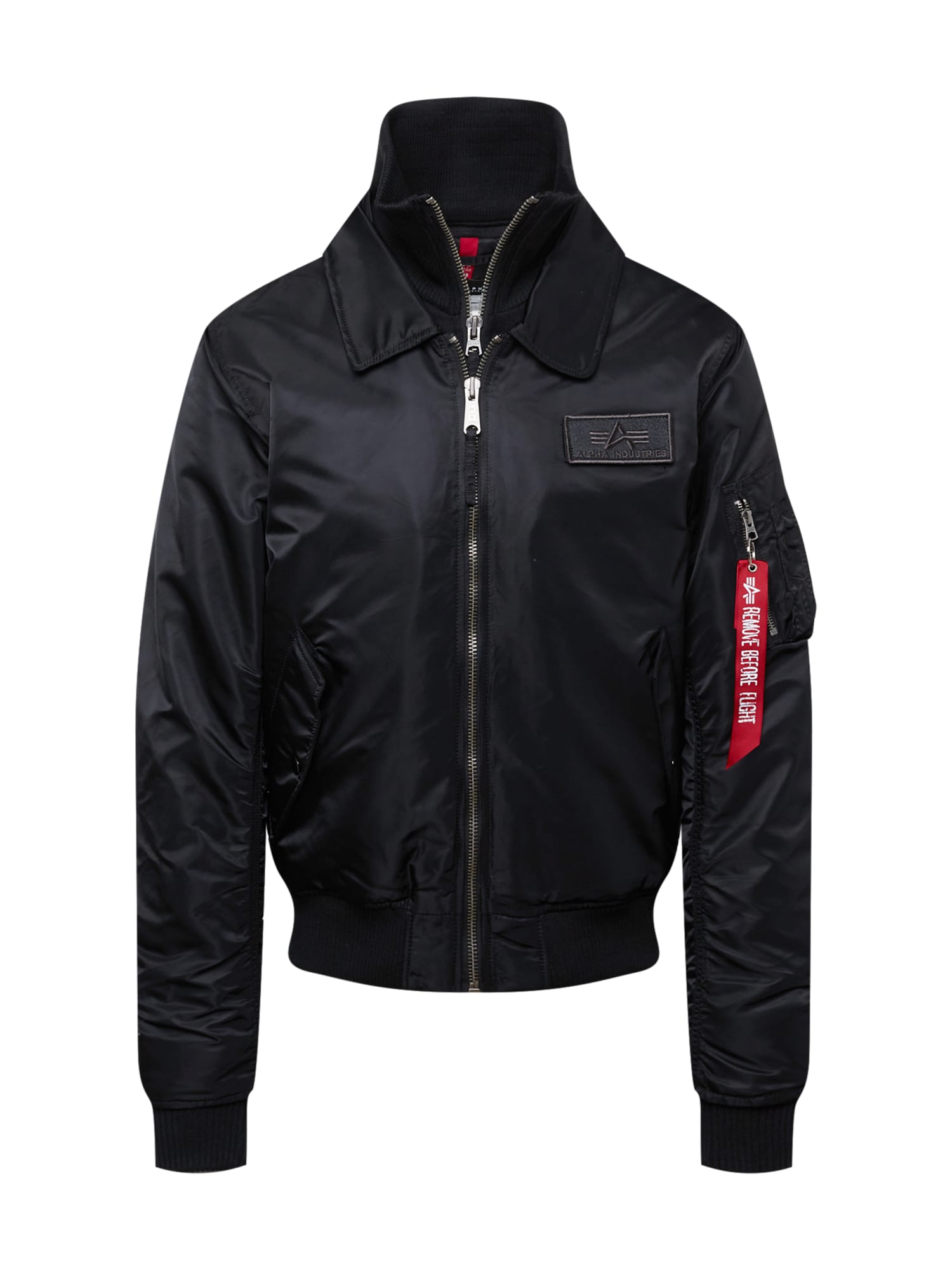 ALPHA INDUSTRIES Prehodna jakna 'CWU Jet Blast'  rdeča / črna / bela