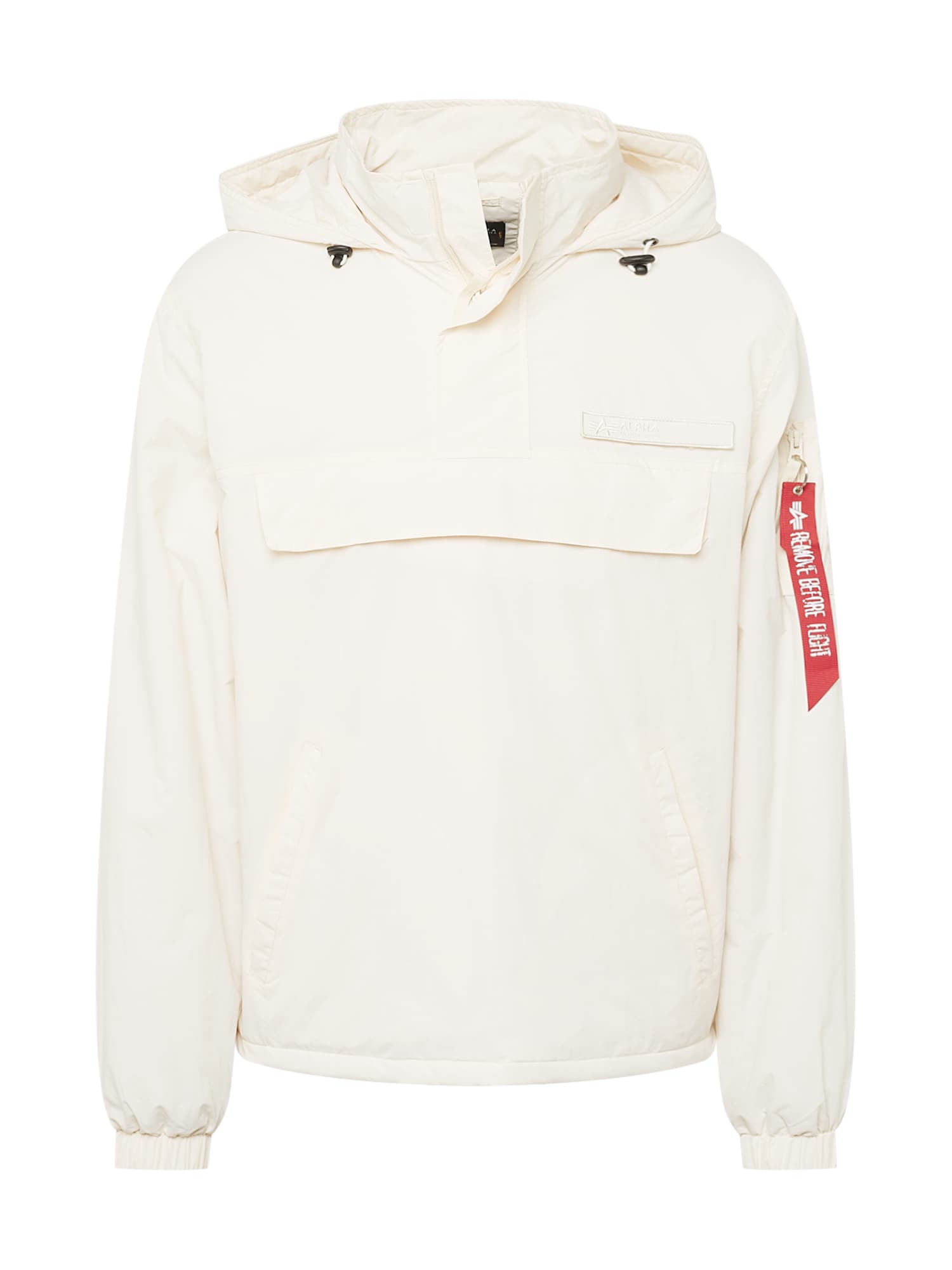 ALPHA INDUSTRIES Prehodna jakna 'Expedition'  siva / rdeča / bela