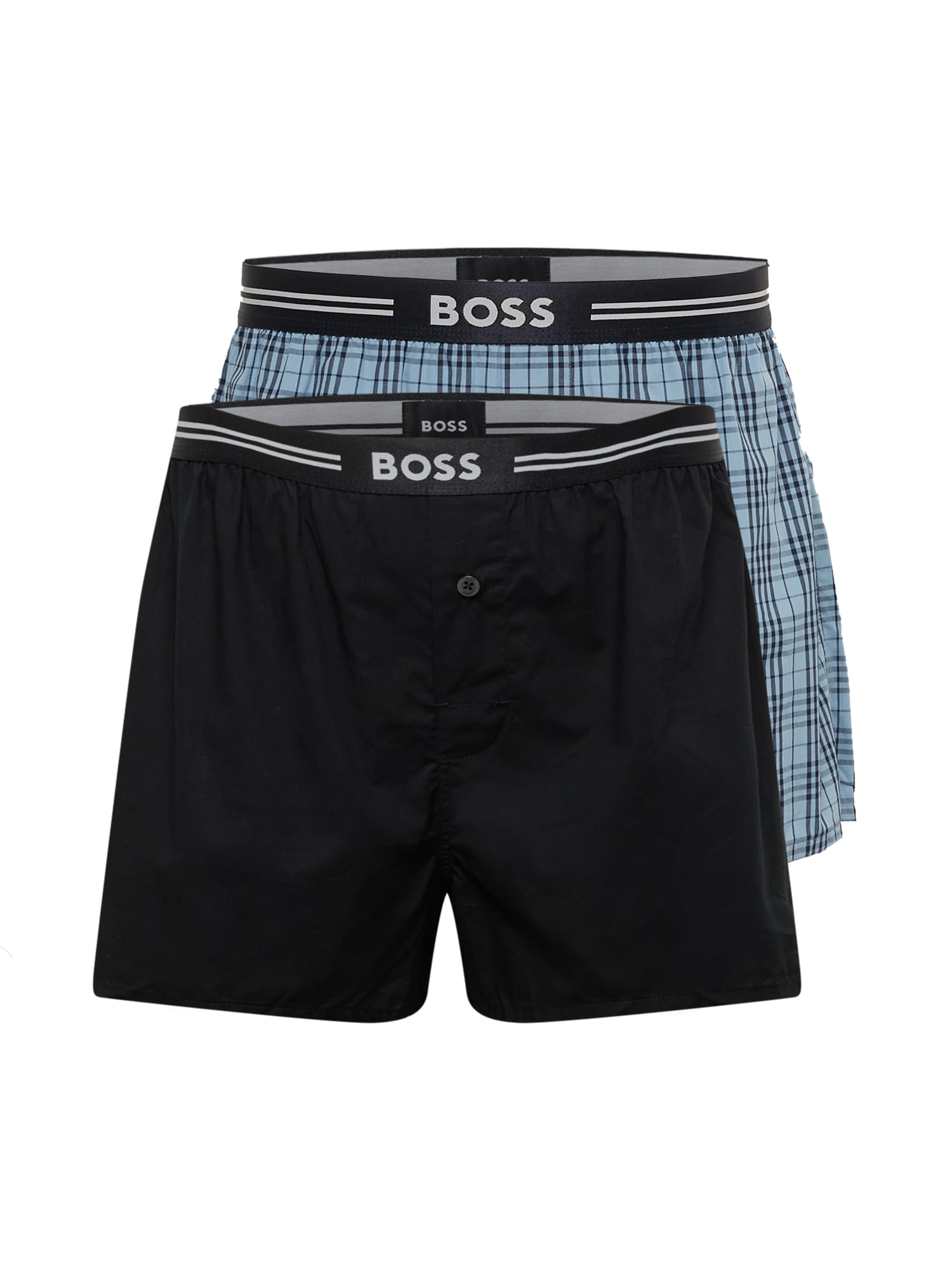 BOSS Black Boksarice  svetlo modra / temno modra / bela