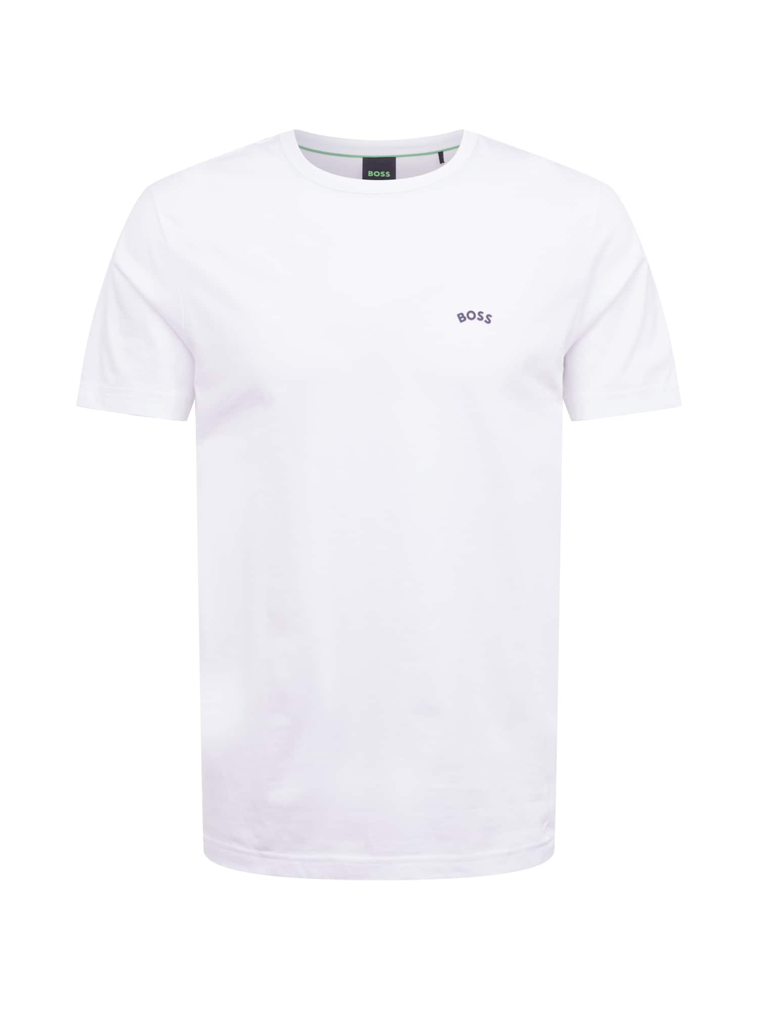 BOSS Green Majica 'TEE CURVED'  sliva / bela