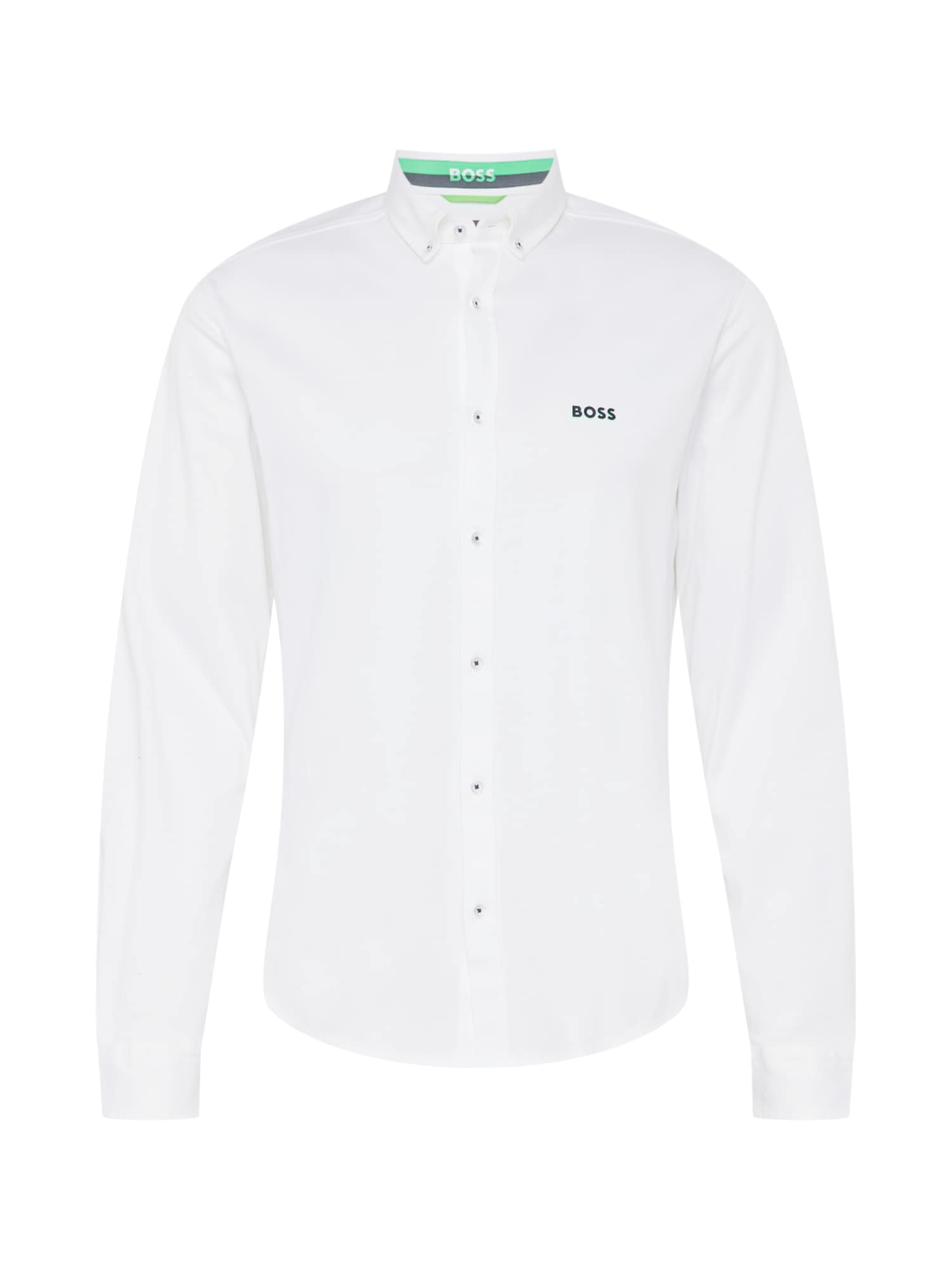 BOSS Green Srajca 'BIADO'  temno zelena / bela