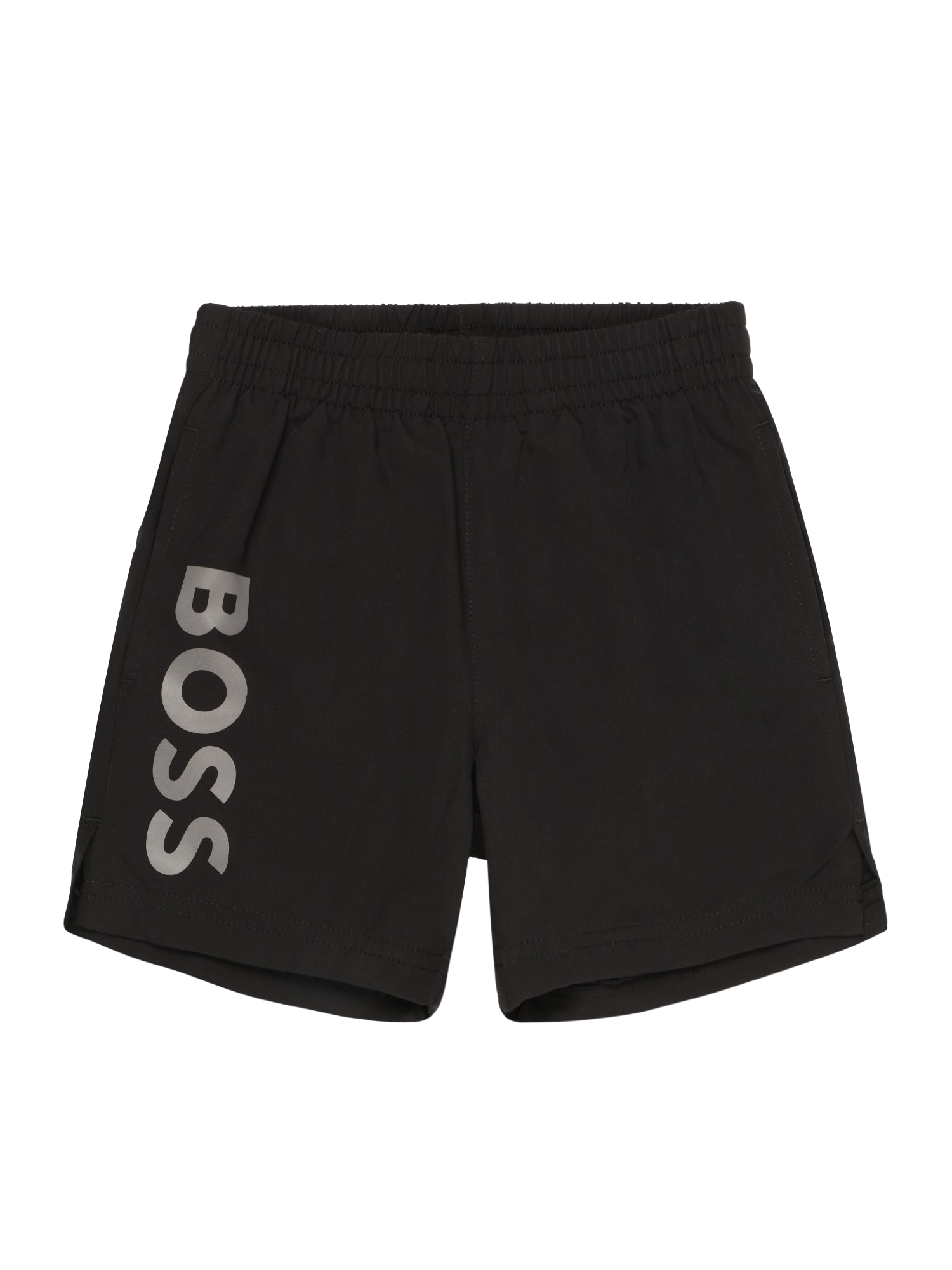 BOSS Kidswear Hlače  siva / črna