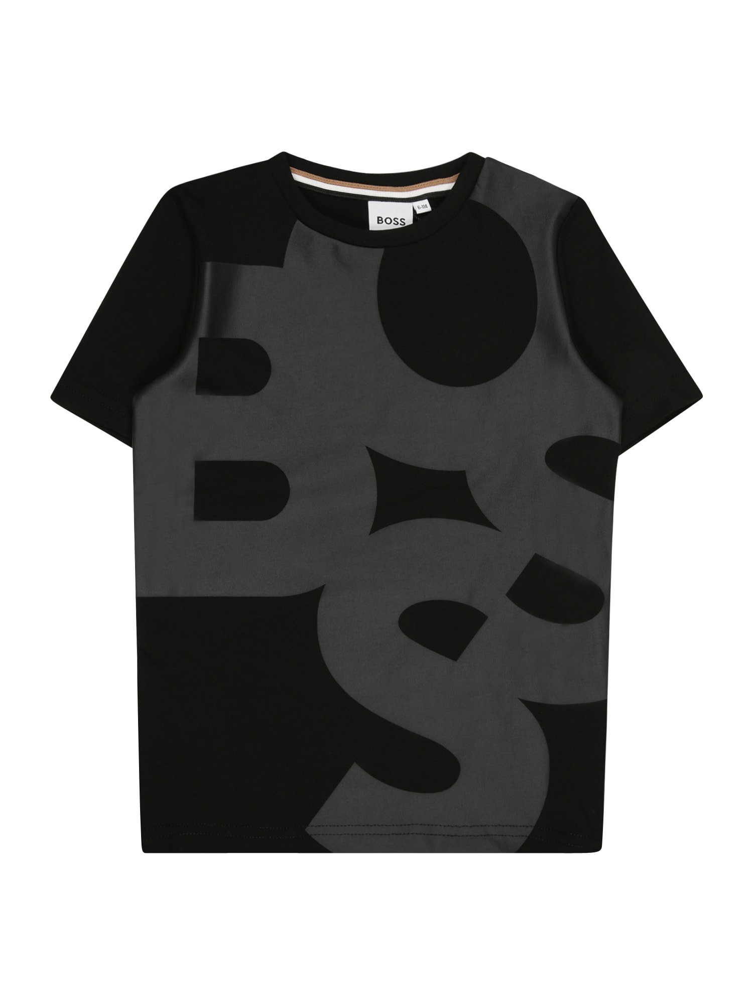 BOSS Kidswear Majica  grafit / črna