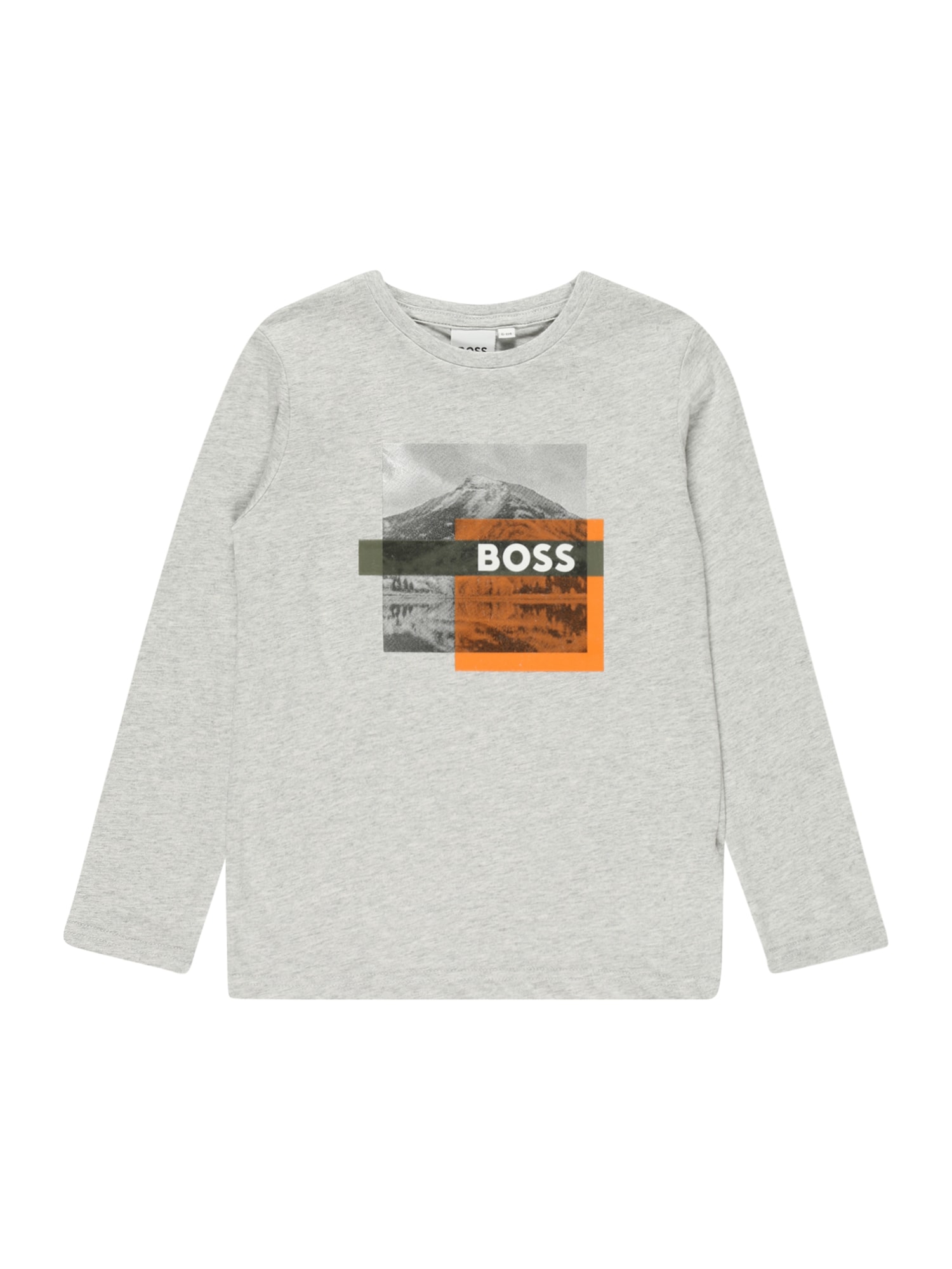 BOSS Kidswear Majica  siva / grafit / oranžna