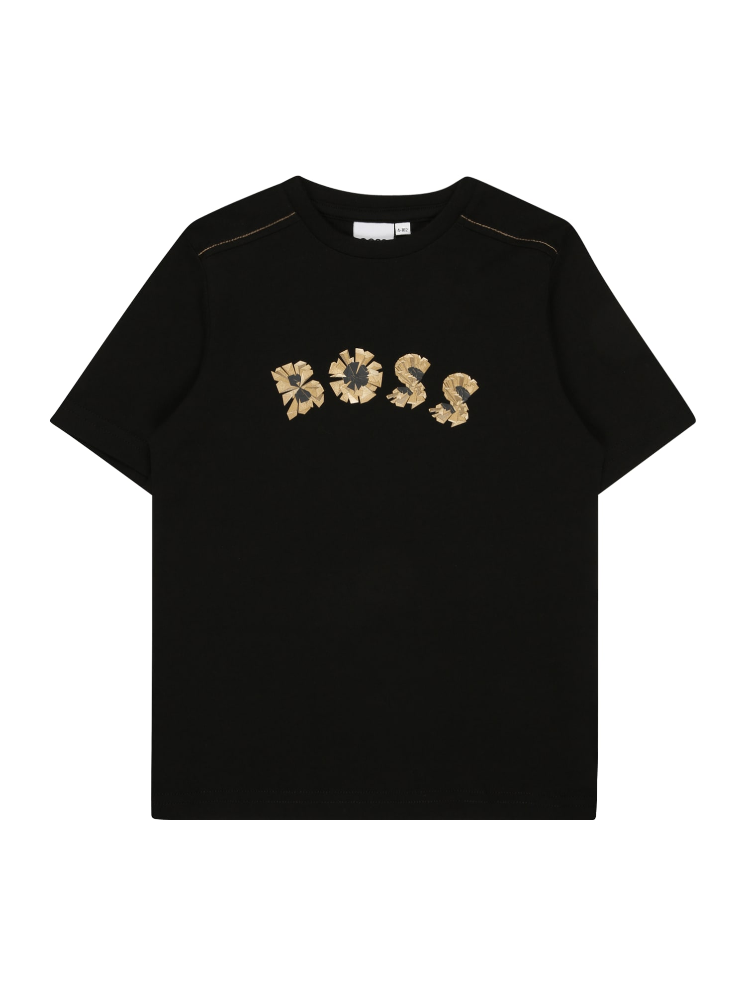 BOSS Kidswear Majica  svetlo rjava / črna
