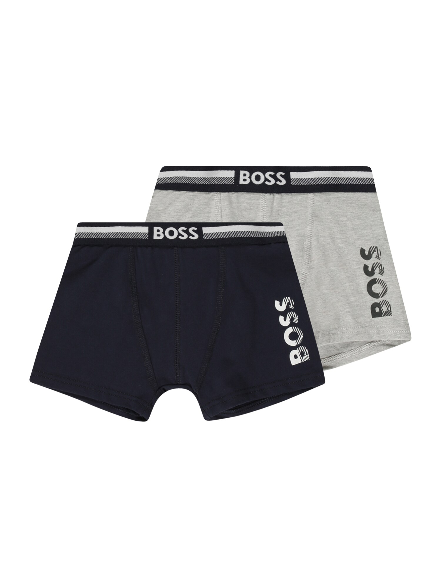 BOSS Kidswear Spodnjice  mornarska / pegasto siva / bela