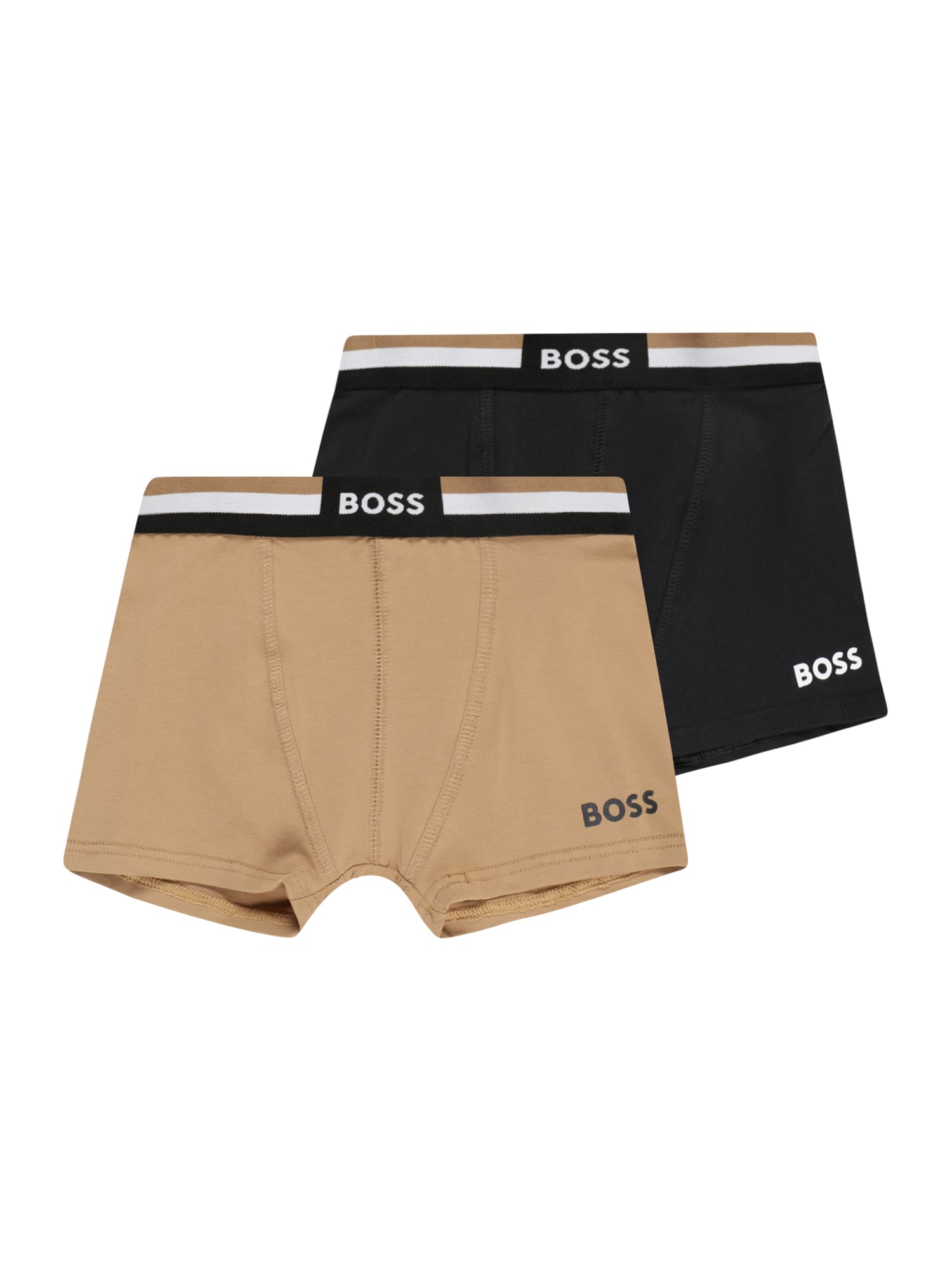 BOSS Kidswear Spodnjice  pesek / črna / bela