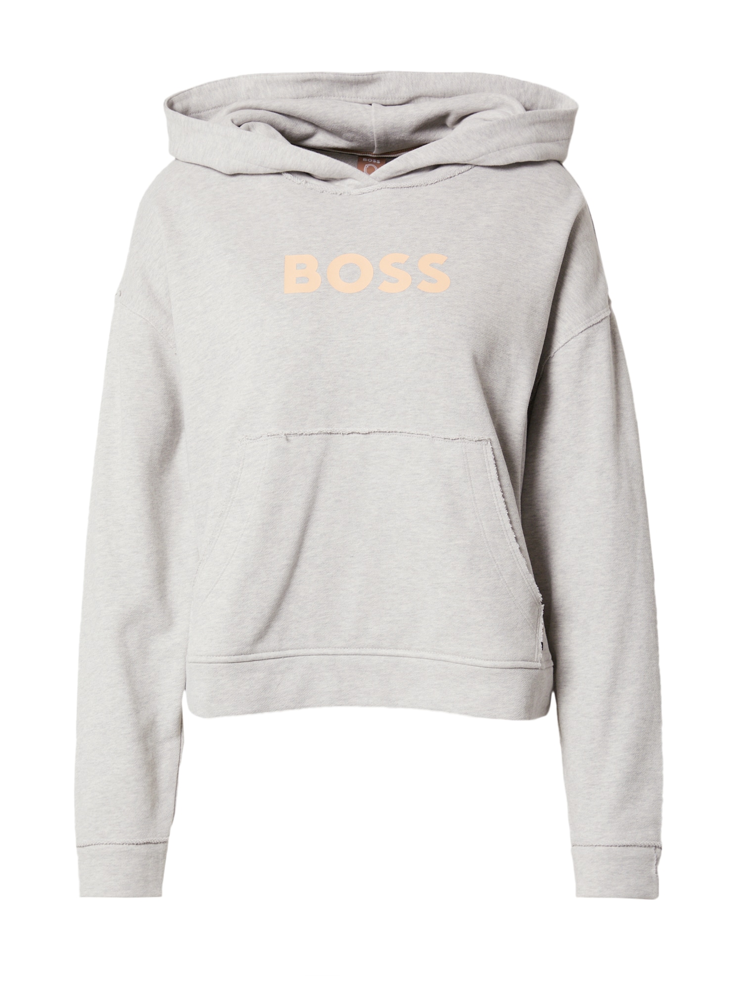 BOSS Orange Majica 'Eshina'  pegasto siva / pastelno oranžna