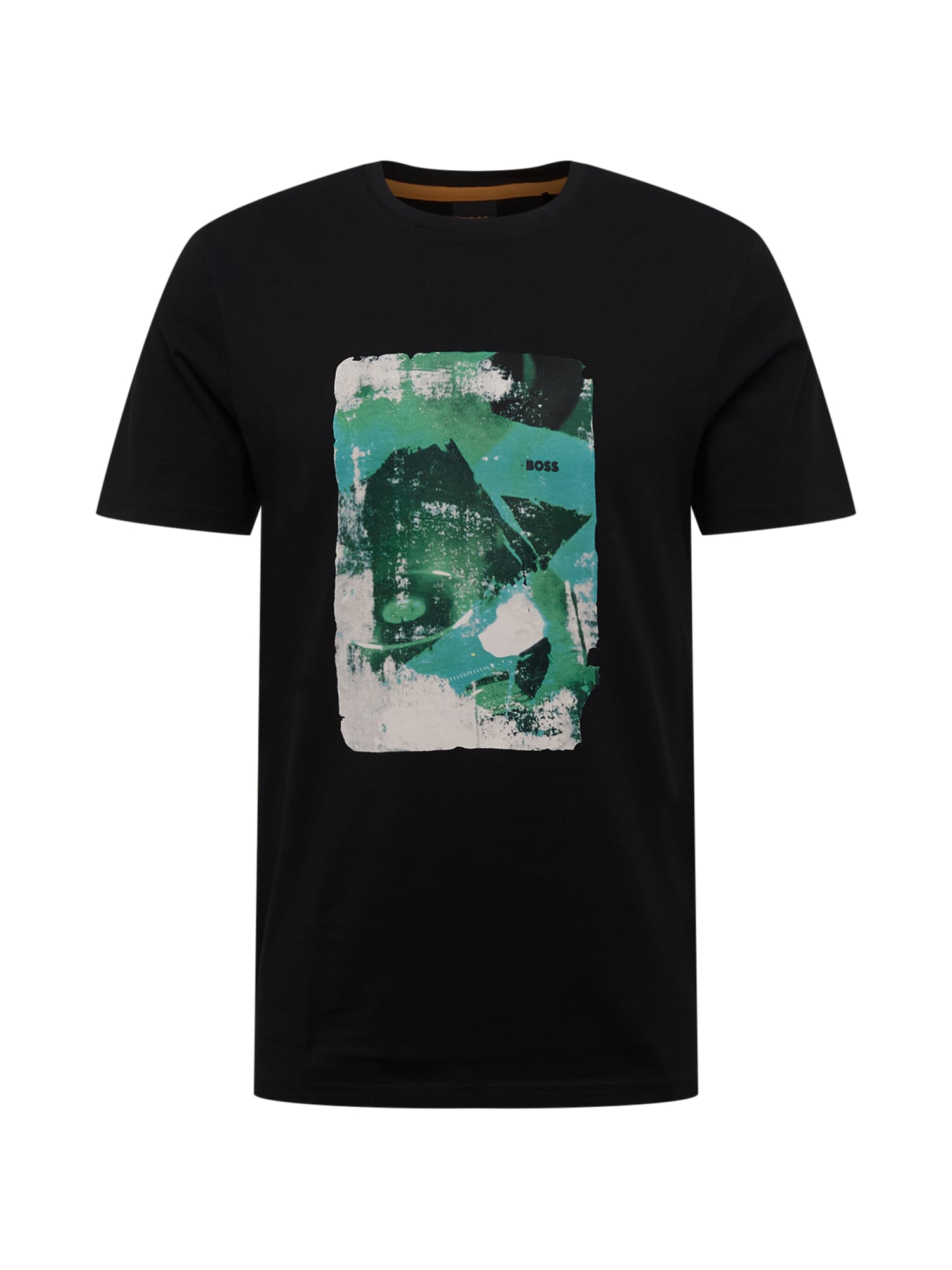 BOSS Orange Majica 'Teabstract'  zelena / črna / bela