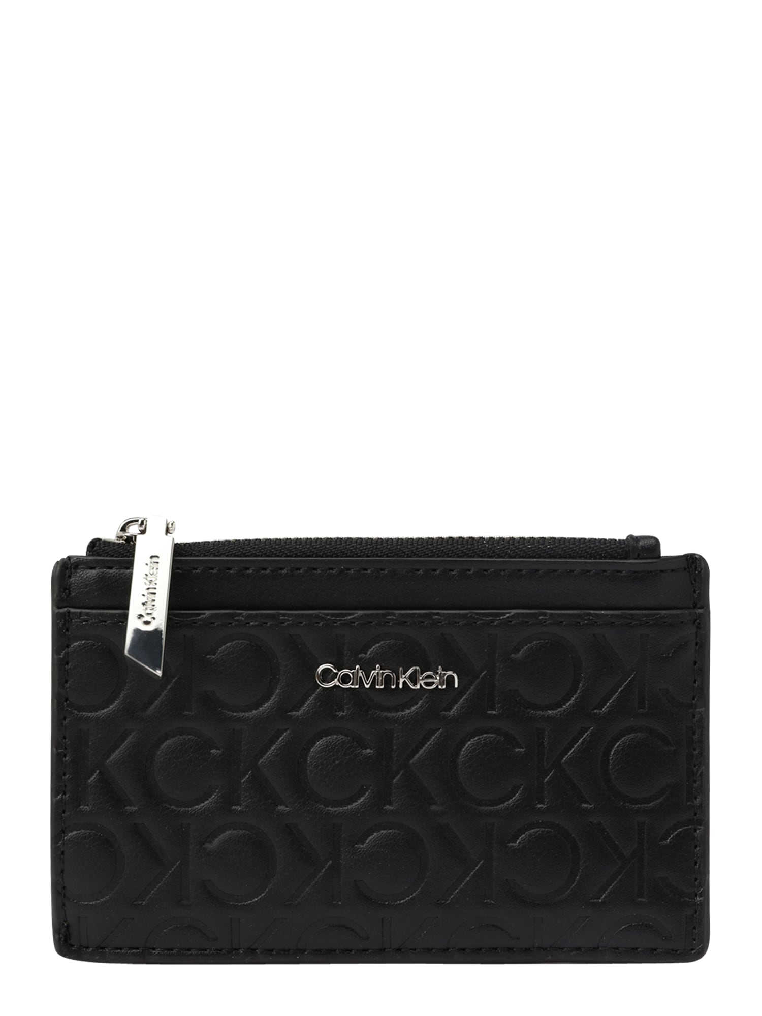 Calvin Klein Denarnica  črna / srebrna