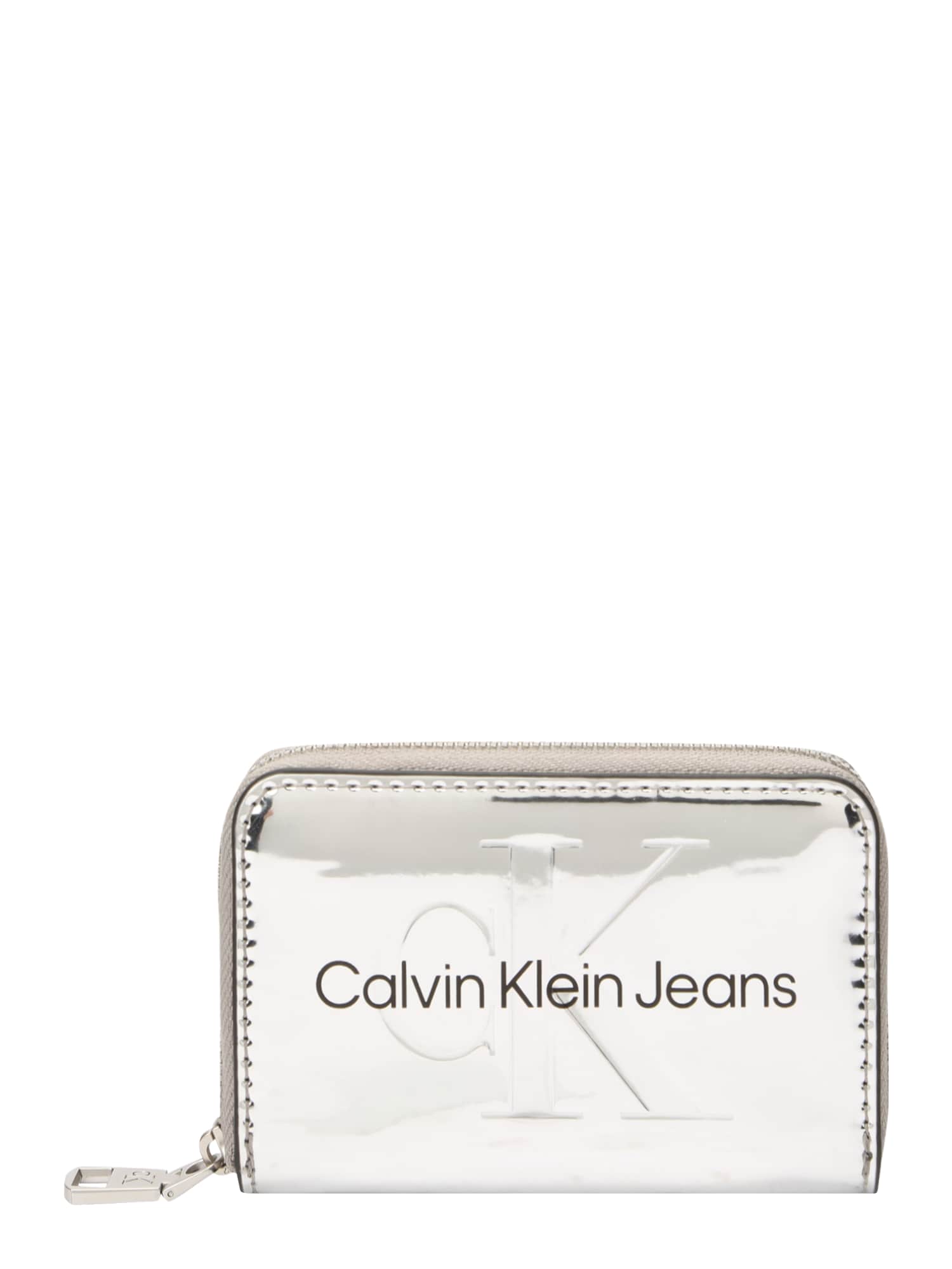 Calvin Klein Jeans Denarnica  črna / srebrna
