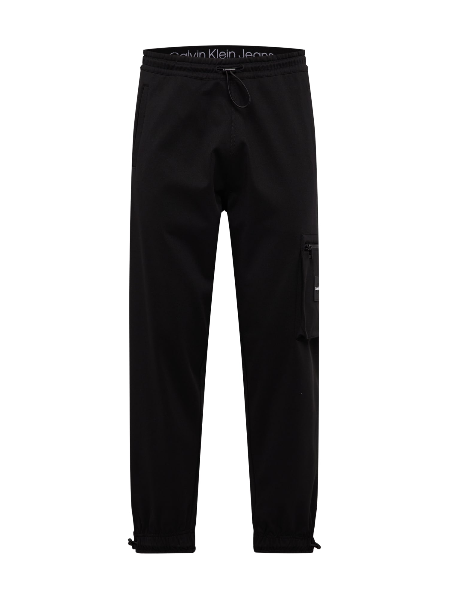 Calvin Klein Jeans Kargo hlače  črna / bela