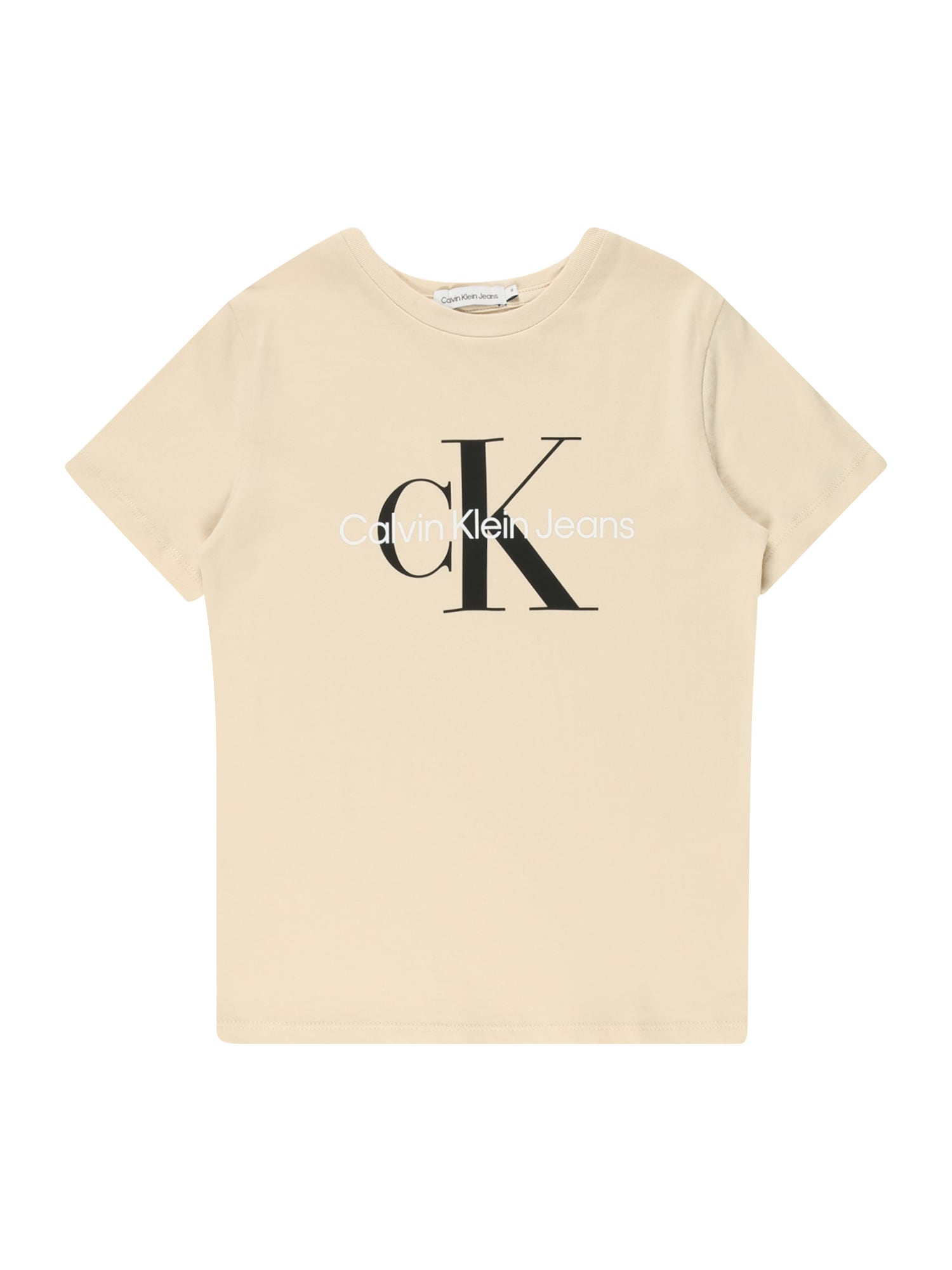 Calvin Klein Jeans Majica  bež / črna / bela