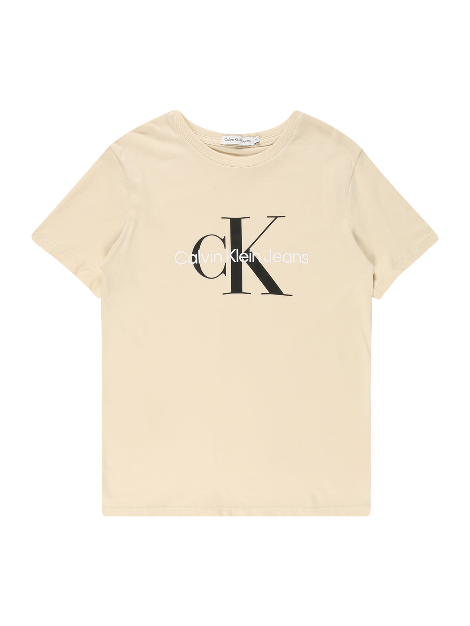 Calvin Klein Jeans Majica  bež / črna / bela