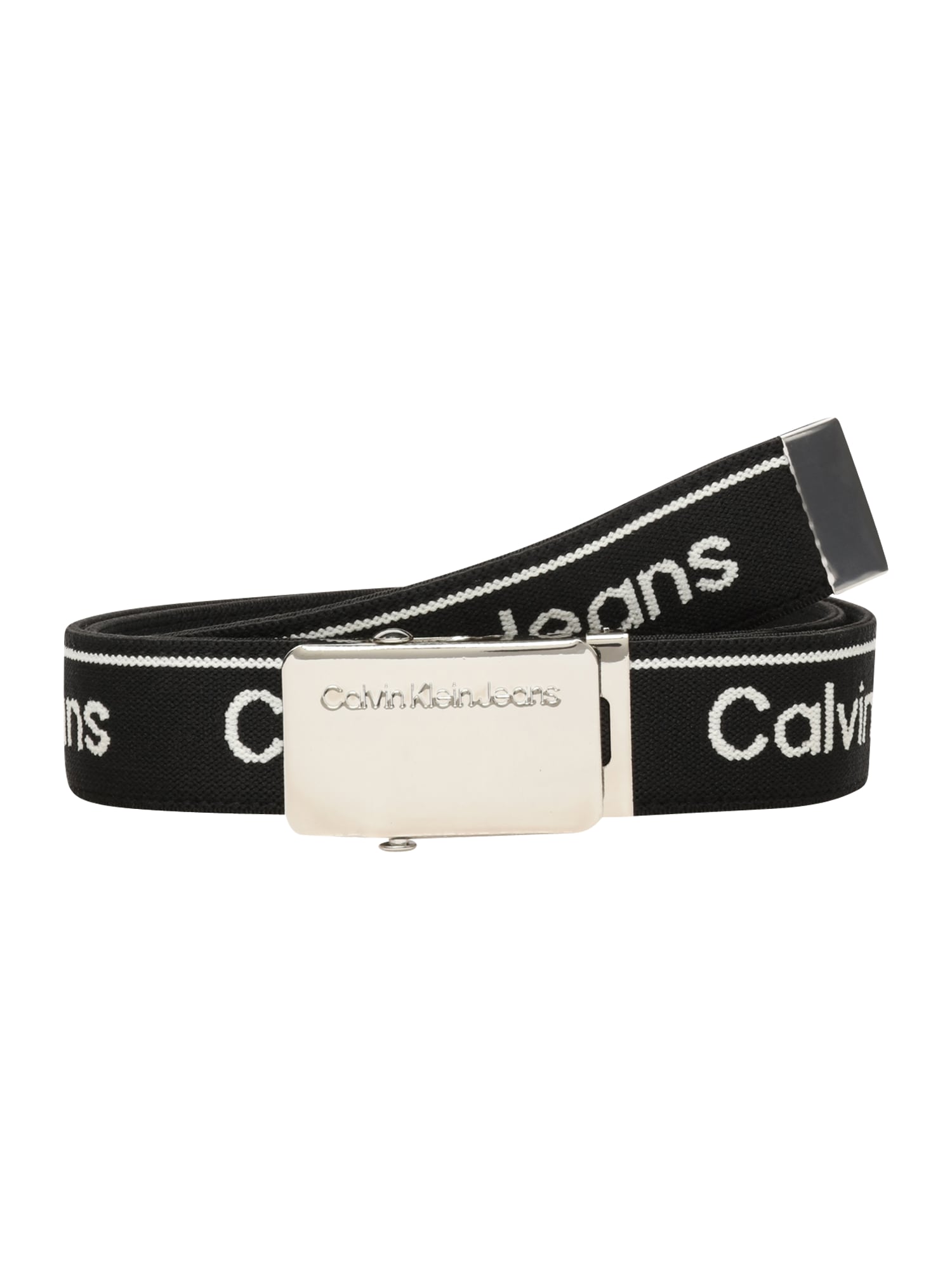 Calvin Klein Jeans Pas  črna / bela