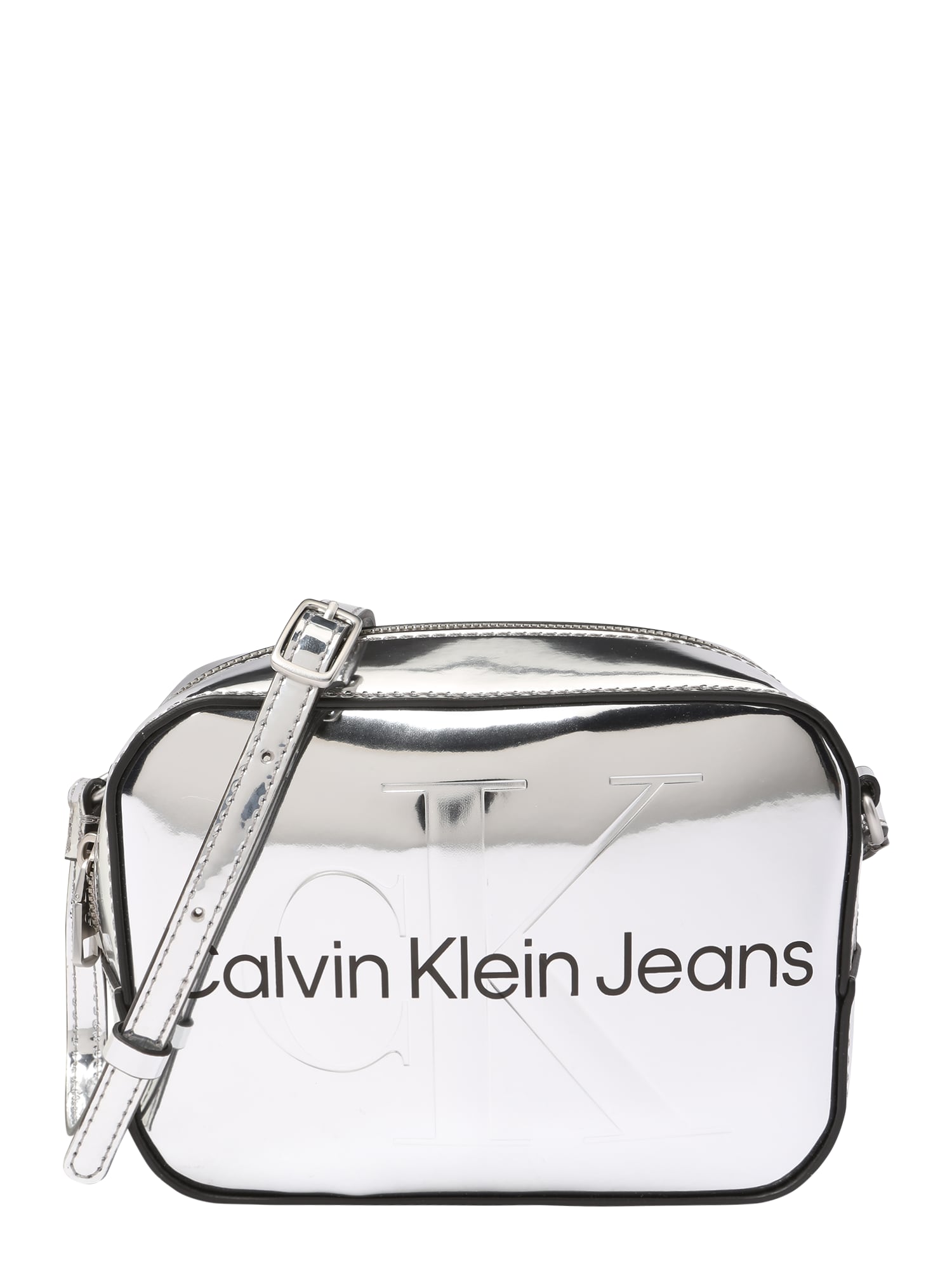 Calvin Klein Jeans Torba za čez ramo  črna / srebrna
