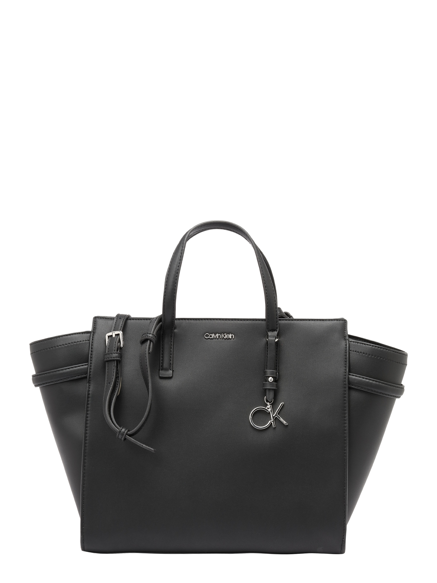 Calvin Klein Nakupovalna torba  črna / srebrna