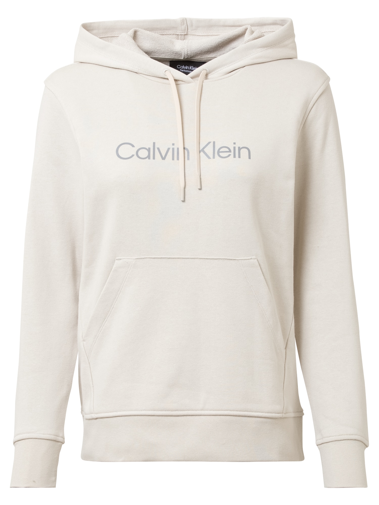Calvin Klein Performance Športna majica  bež / srebrno-siva