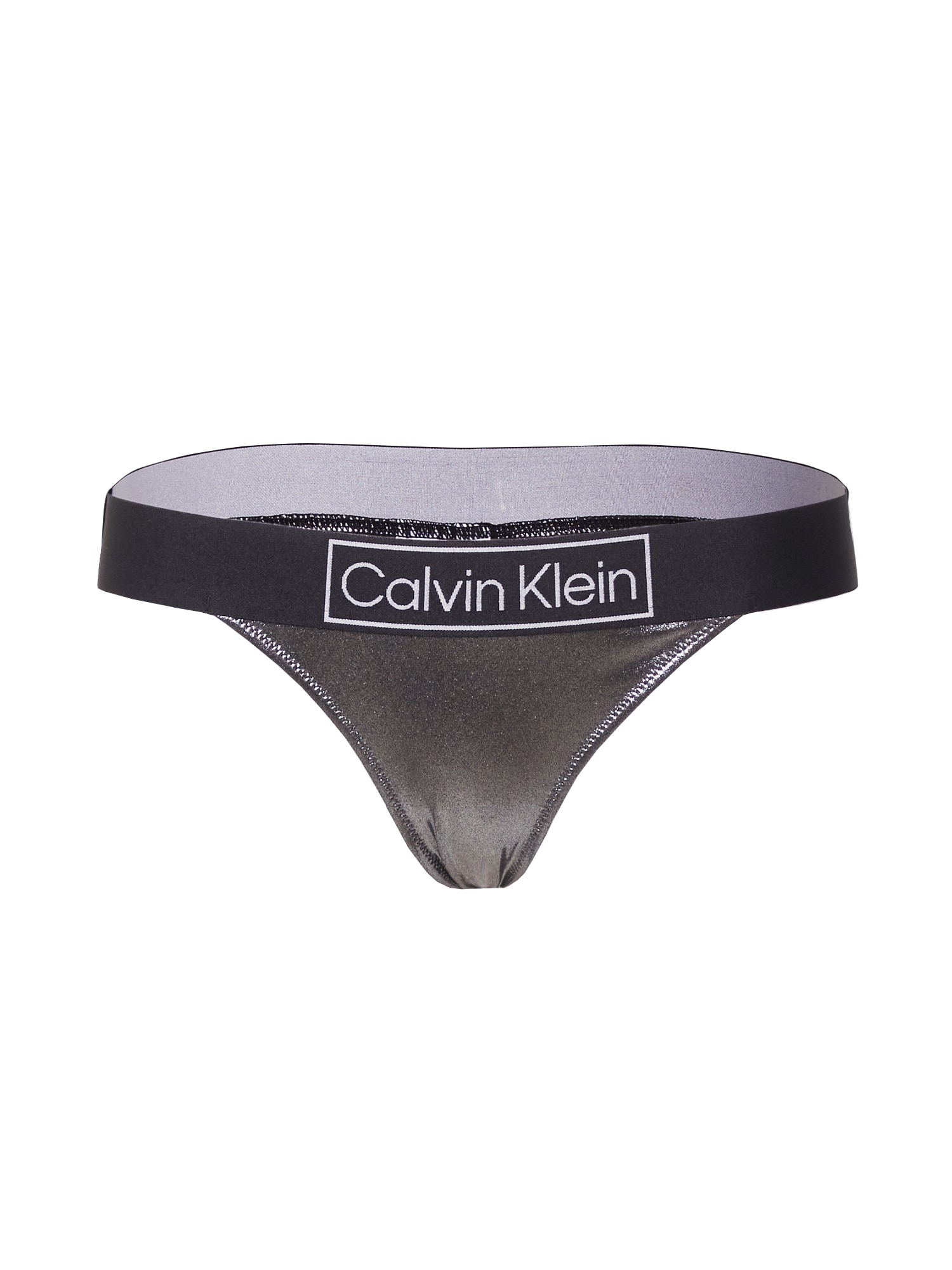 Calvin Klein Swimwear Bikini hlačke  srebrno-siva / črna