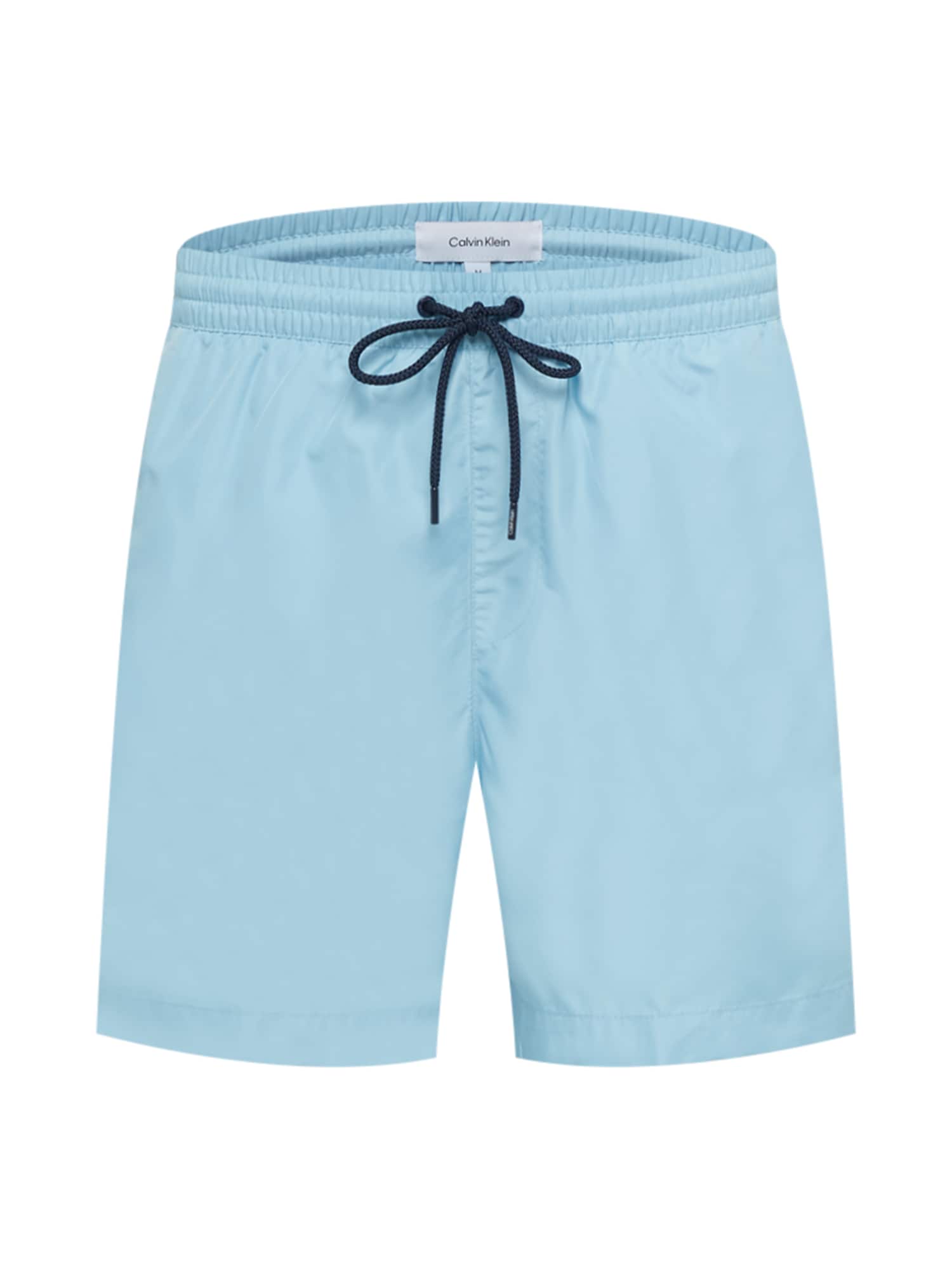 Calvin Klein Swimwear Kratke kopalne hlače 'Medium Drawstring'  mornarska / svetlo modra / bela