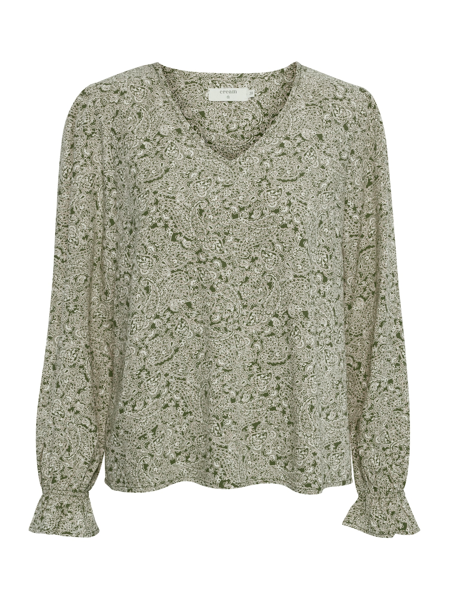 Cream Bluza 'Vimma'  zelena / bela