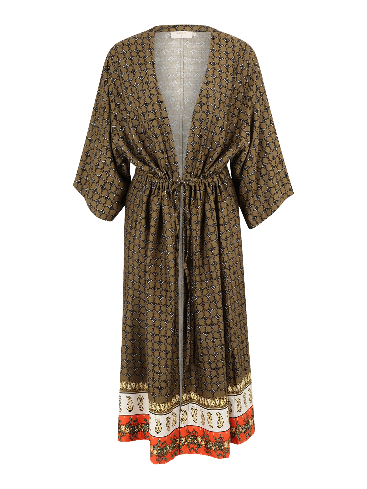 Cream Kimono 'Emmelia'  bež / oliva / rdeča / črna