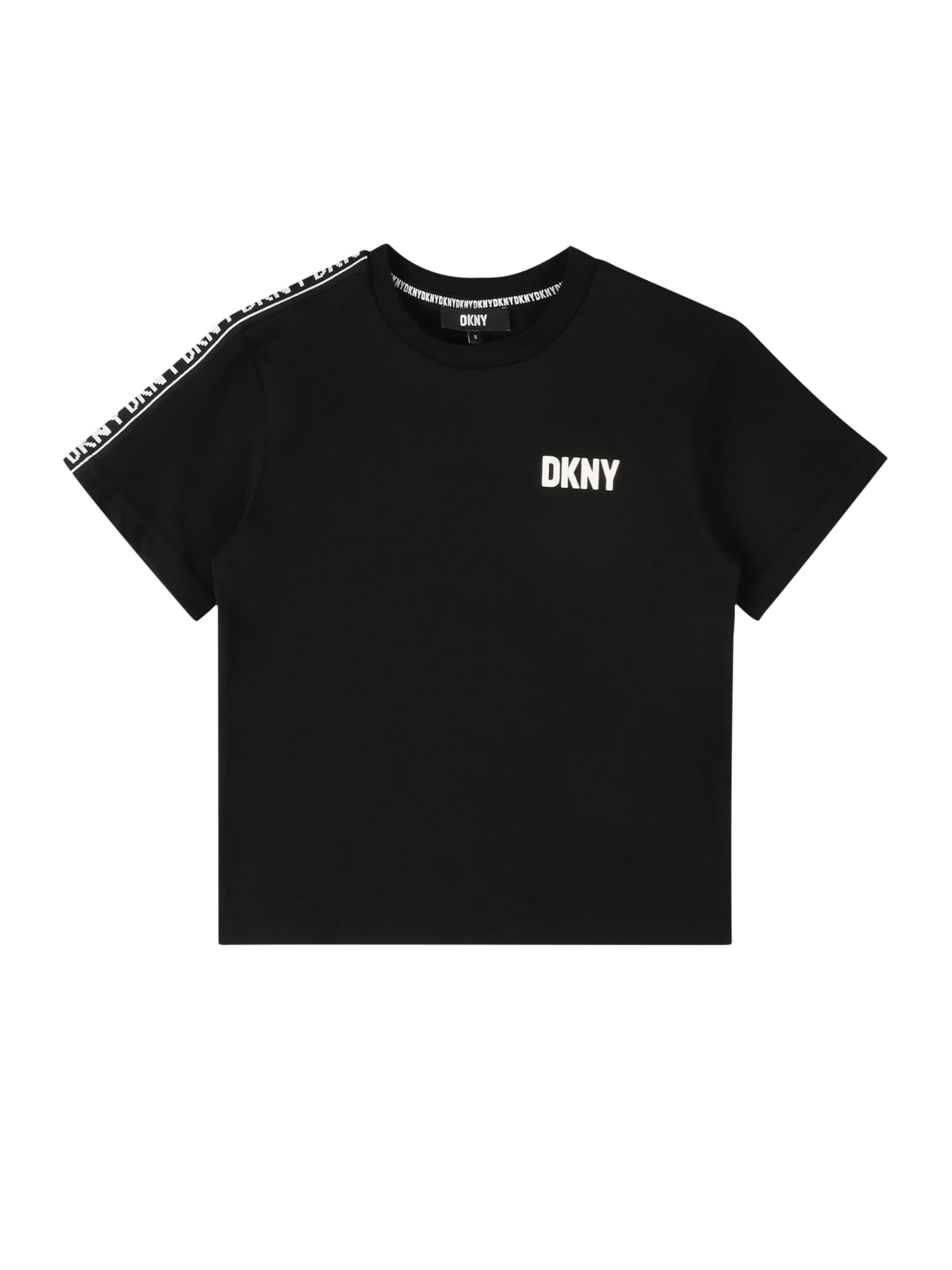 DKNY Majica  črna / bela