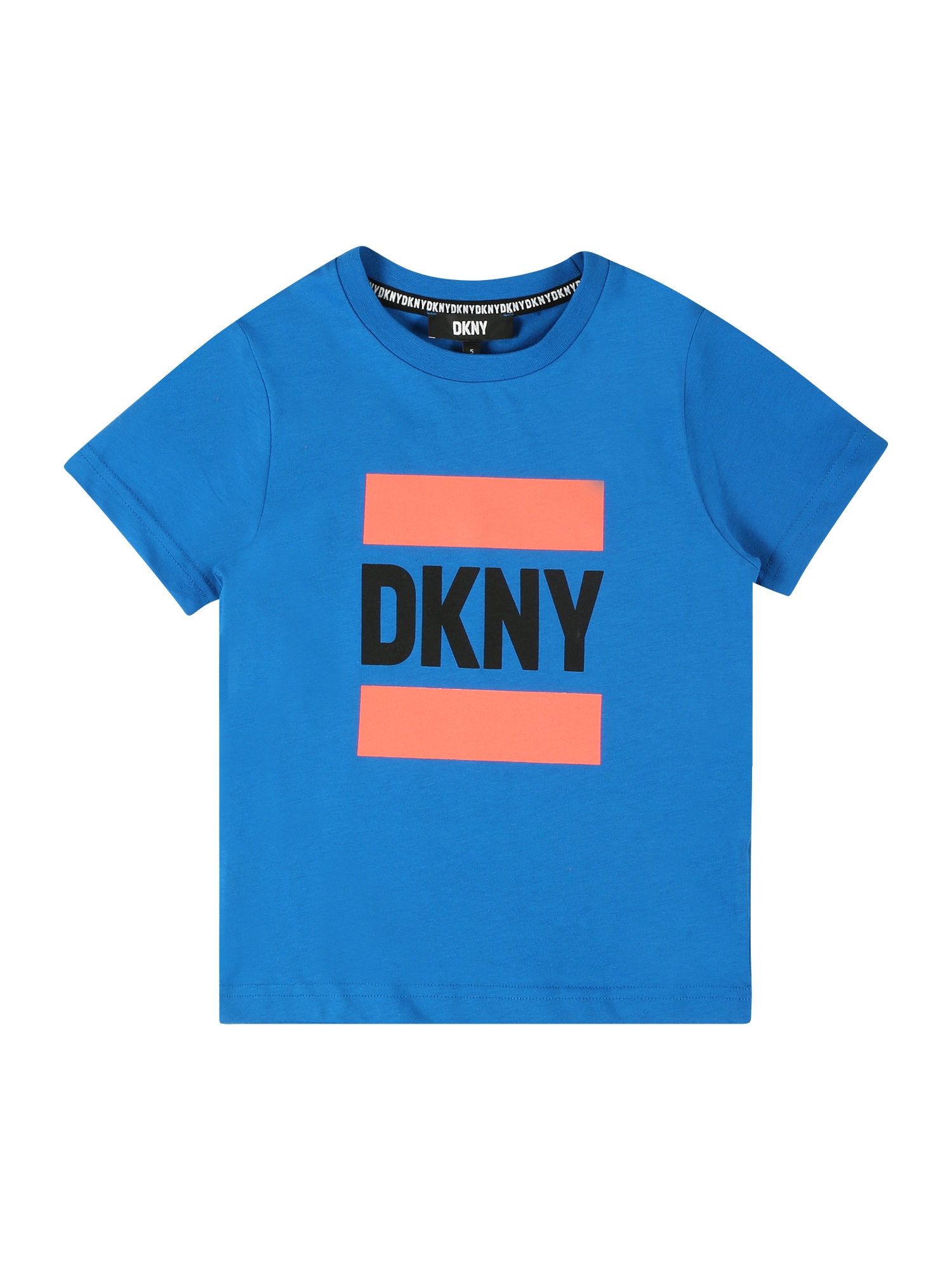 DKNY Majica  kraljevo modra / korala / črna