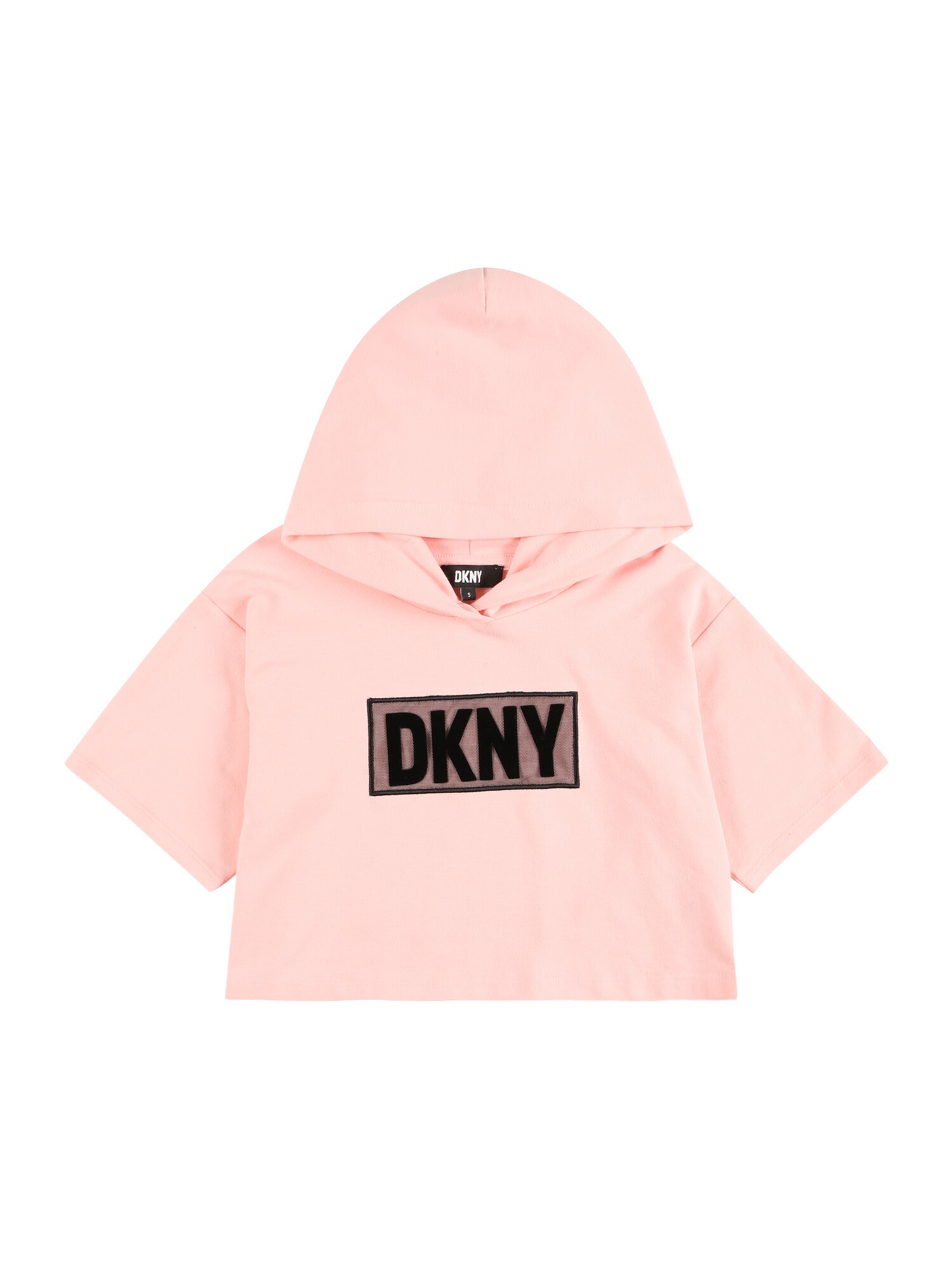 DKNY Majica  svetlo roza / črna