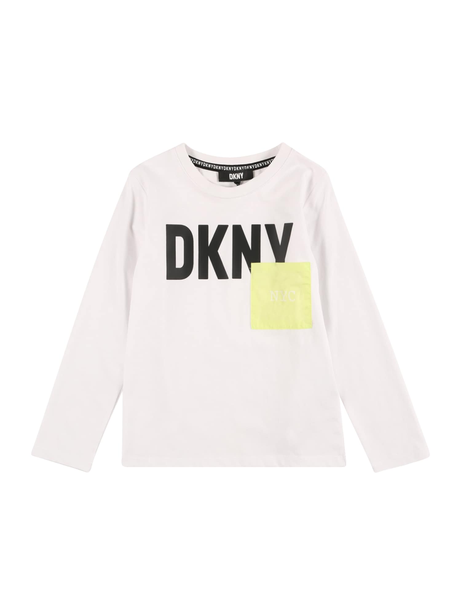 DKNY Majica  svetlo zelena / črna / bela