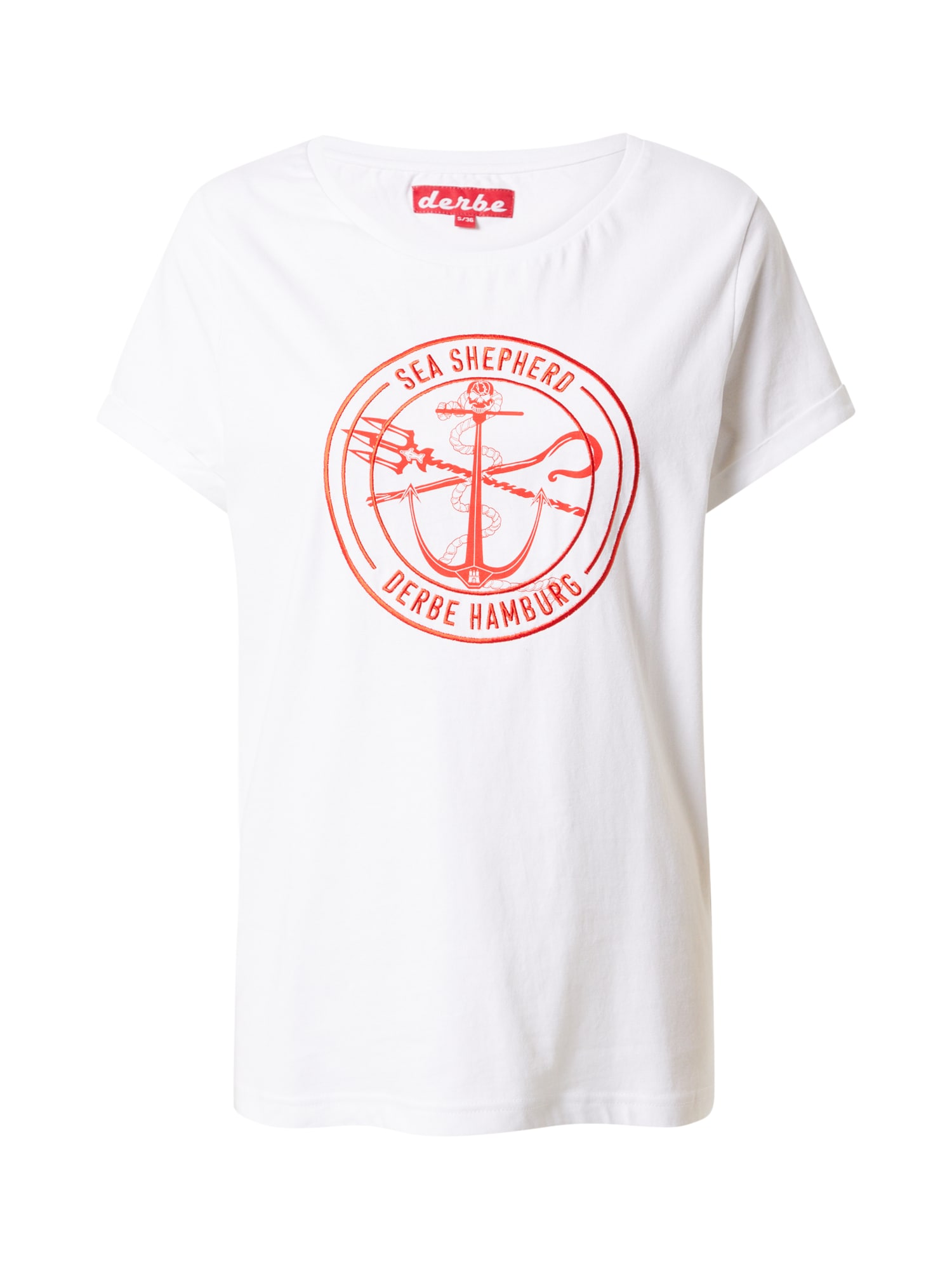 Derbe Majica 'Barbe'  rdeča / bela