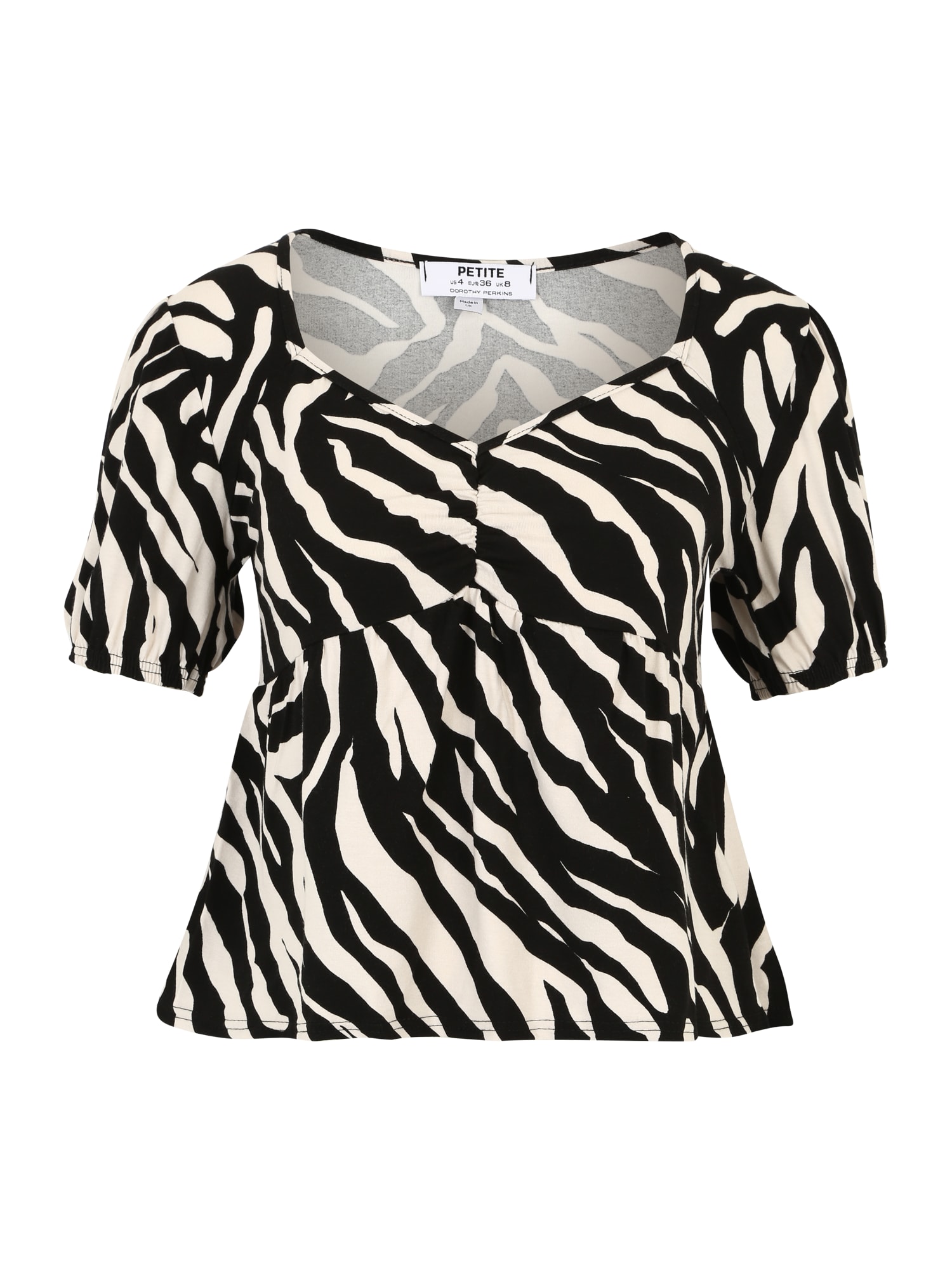 Dorothy Perkins Petite Majica  črna / bela