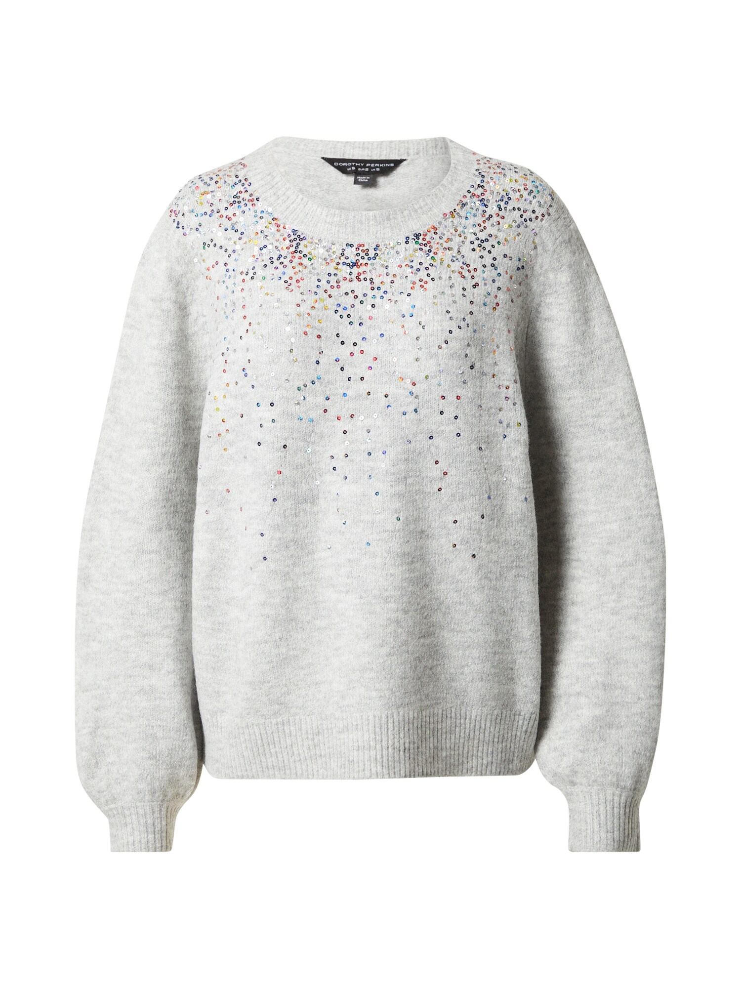 Dorothy Perkins Pulover  modra / siva / rdeča / srebrna