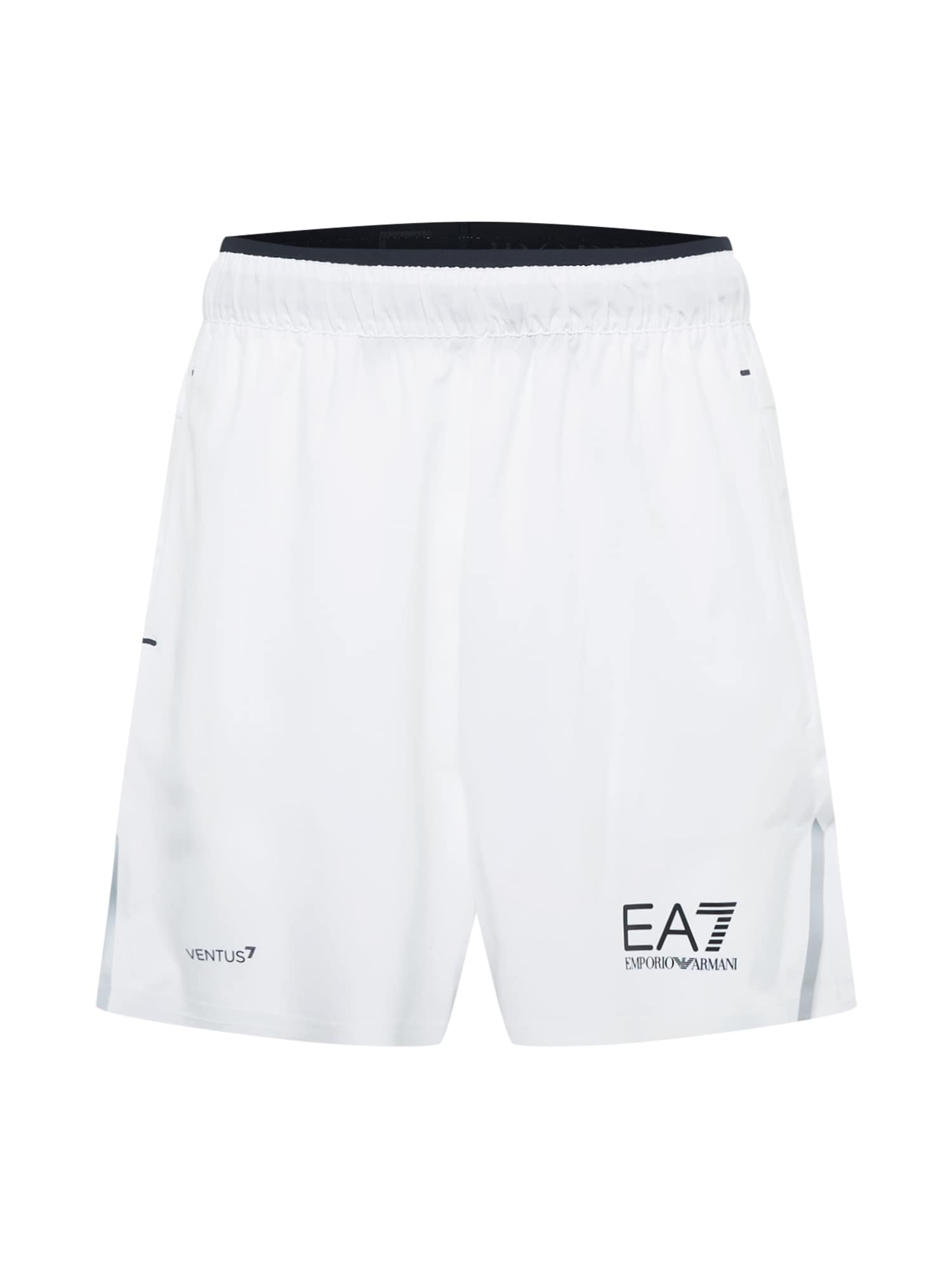 EA7 Emporio Armani Športne hlače  siva / črna / bela
