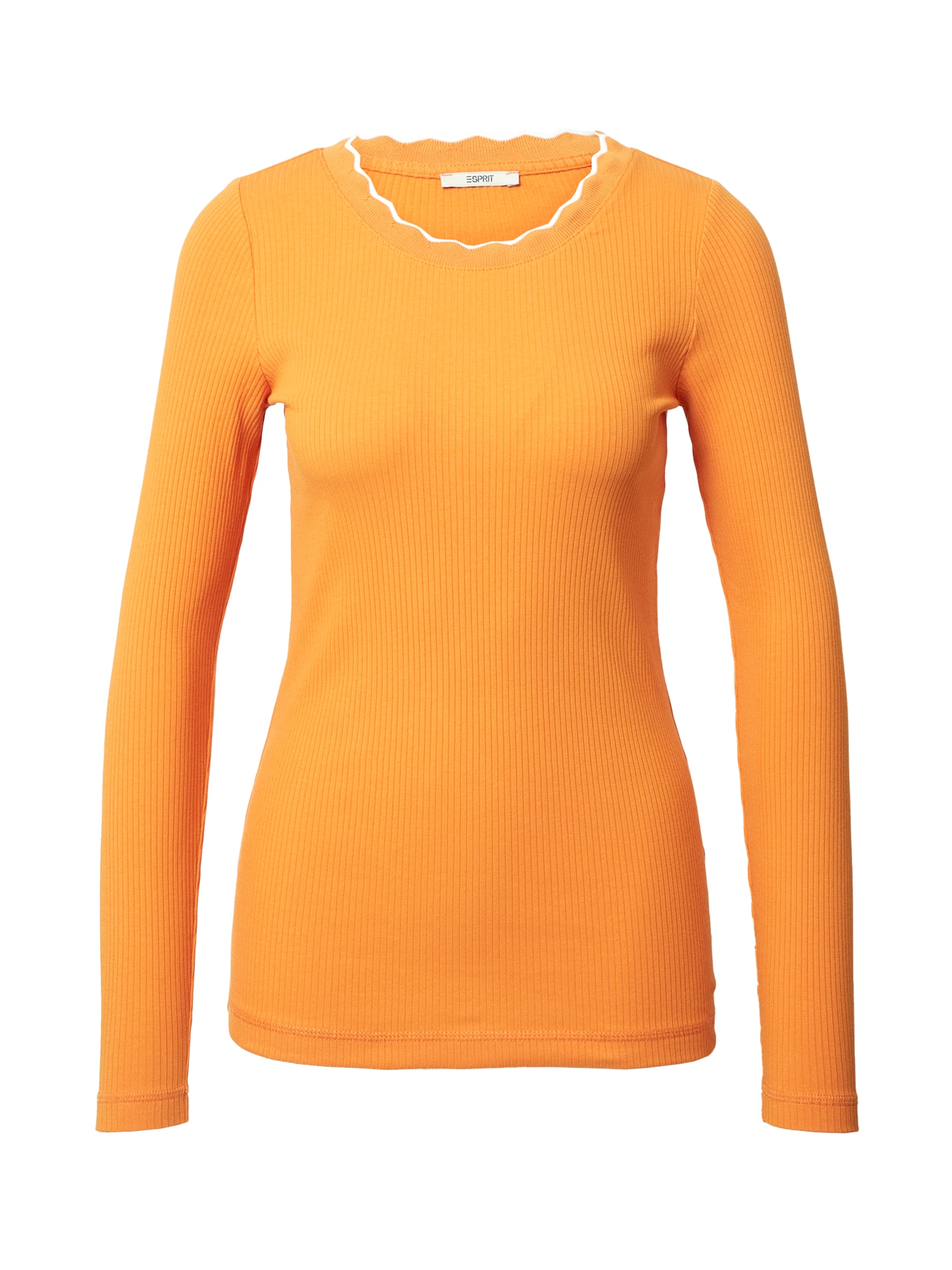 ESPRIT Majica  oranžna / bela