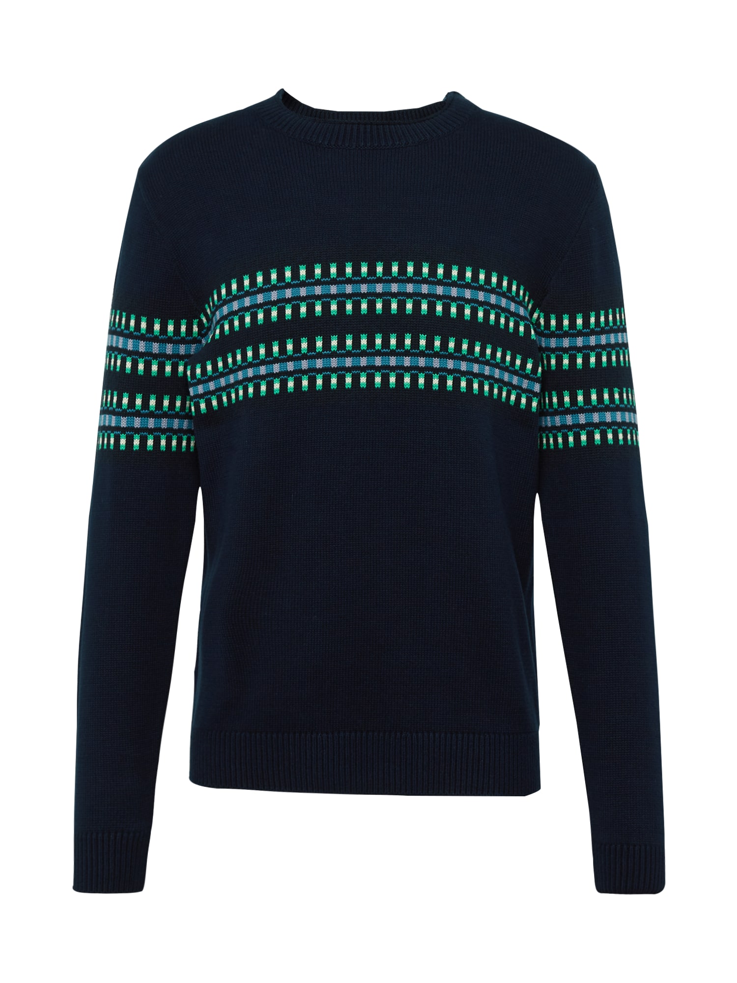 ESPRIT Pulover  svetlo modra / temno modra / svetlo zelena / bela