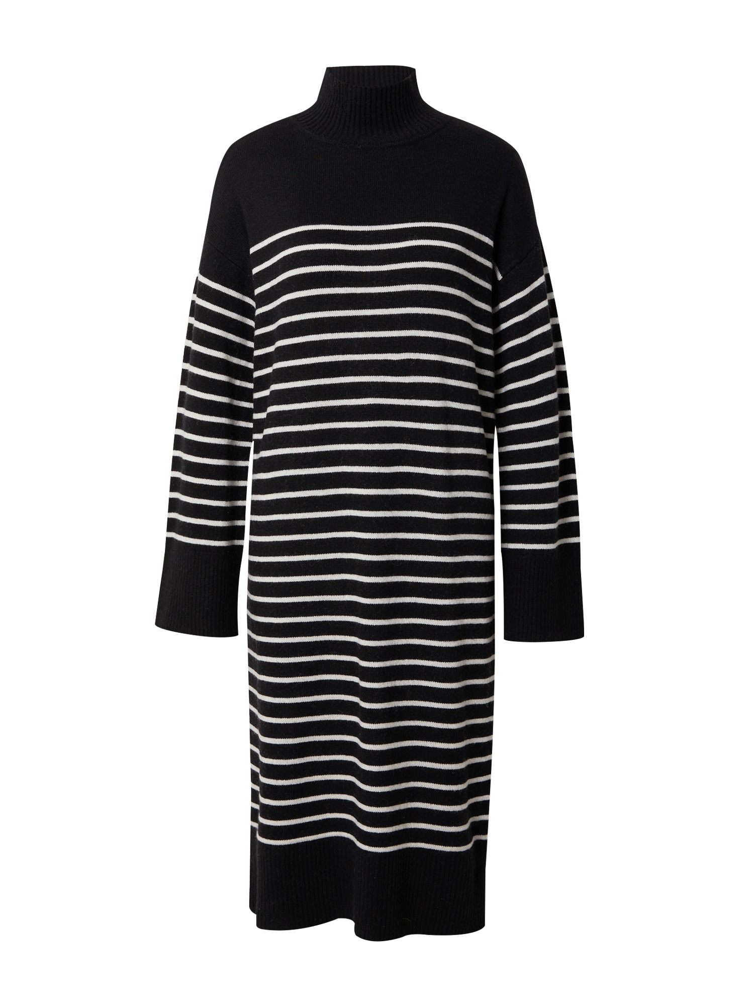 Esprit Collection Pletena obleka  črna / bela