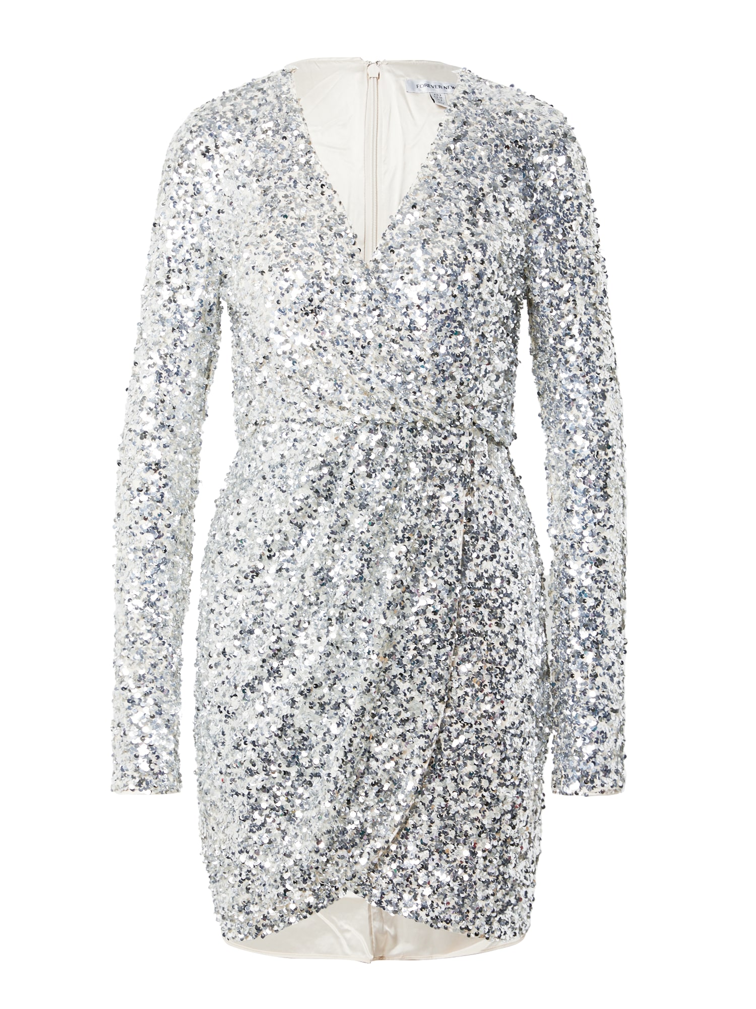 Forever New Obleka 'Jagger Sequin'  srebrna