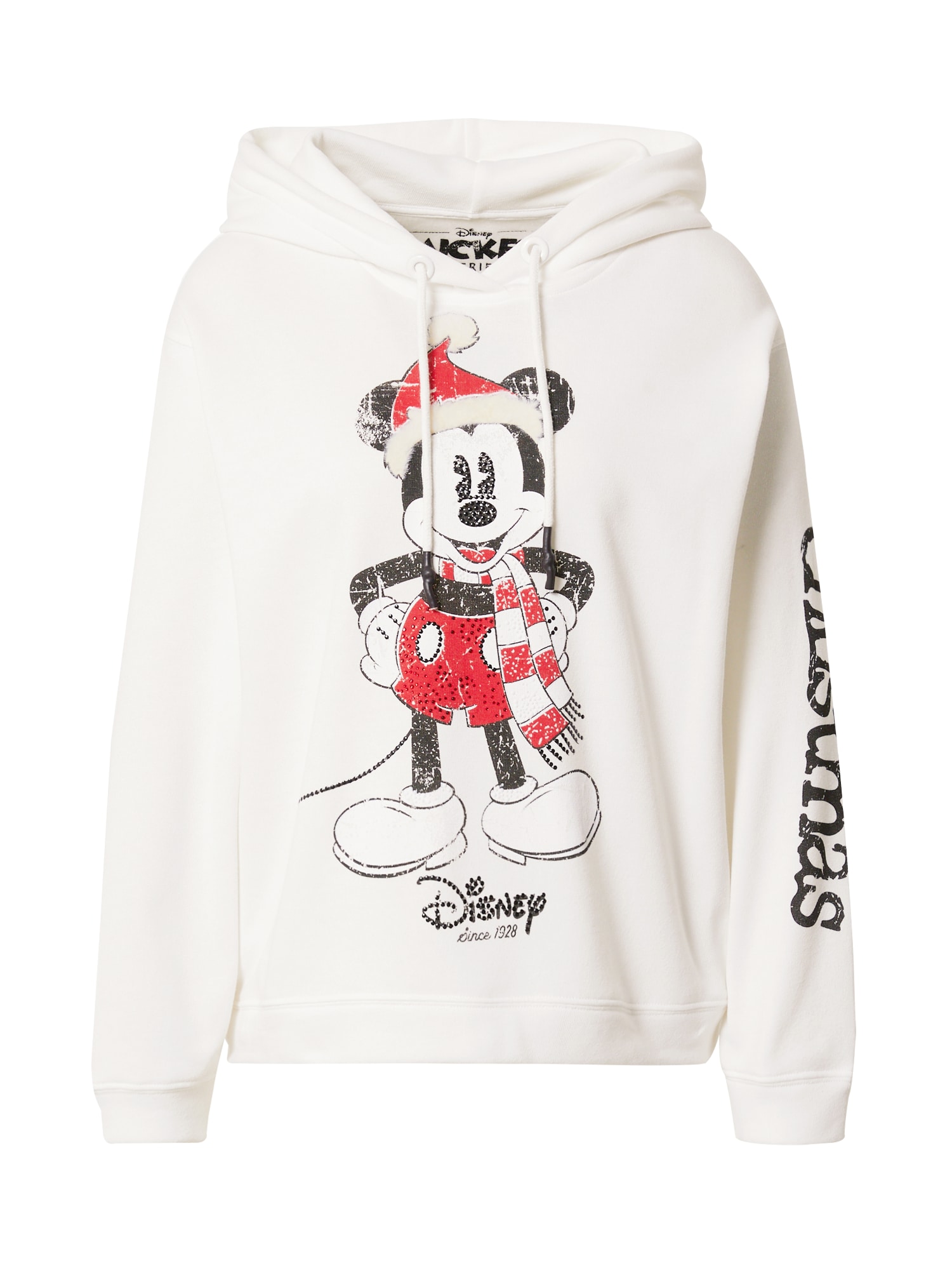 Frogbox Majica 'Mickey Mouse Christmas'  rdeča / črna / bela