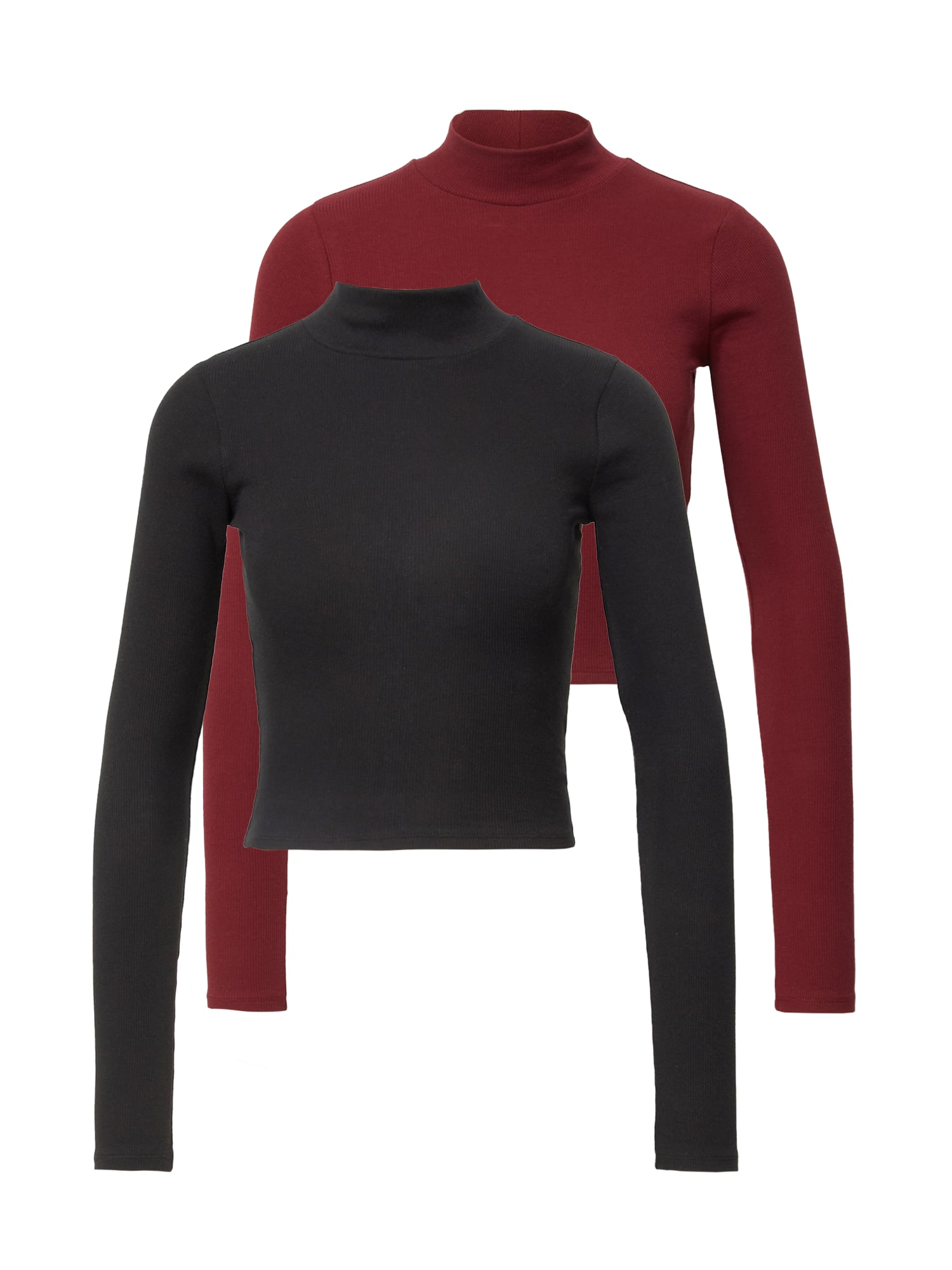 HOLLISTER Majica  burgund / črna