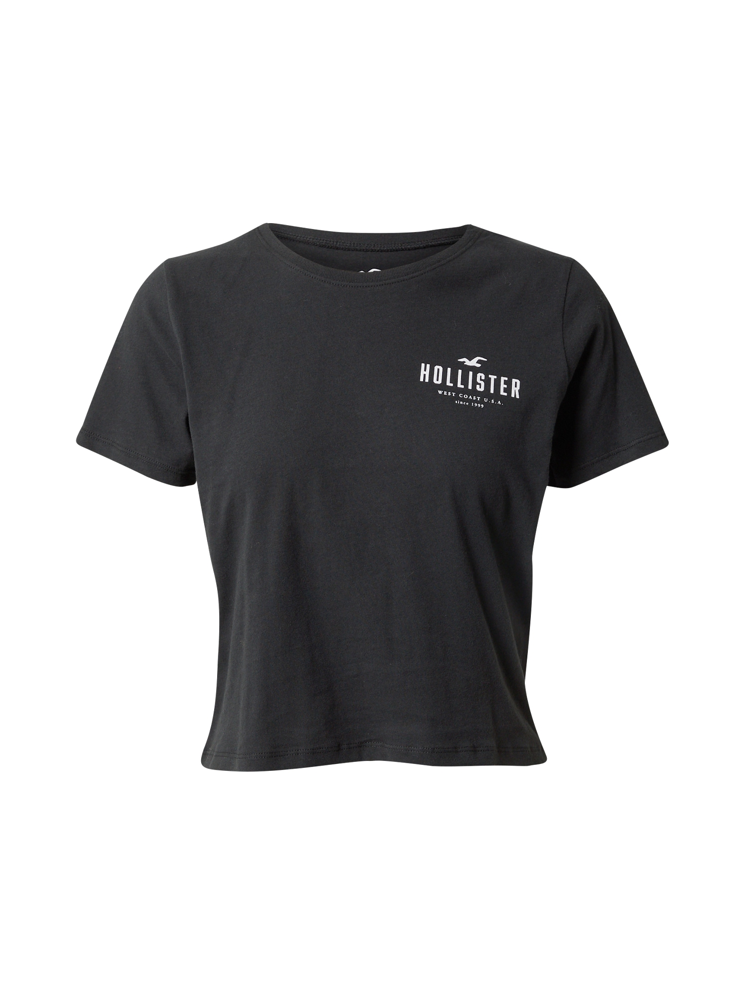 HOLLISTER Majica  črna / bela