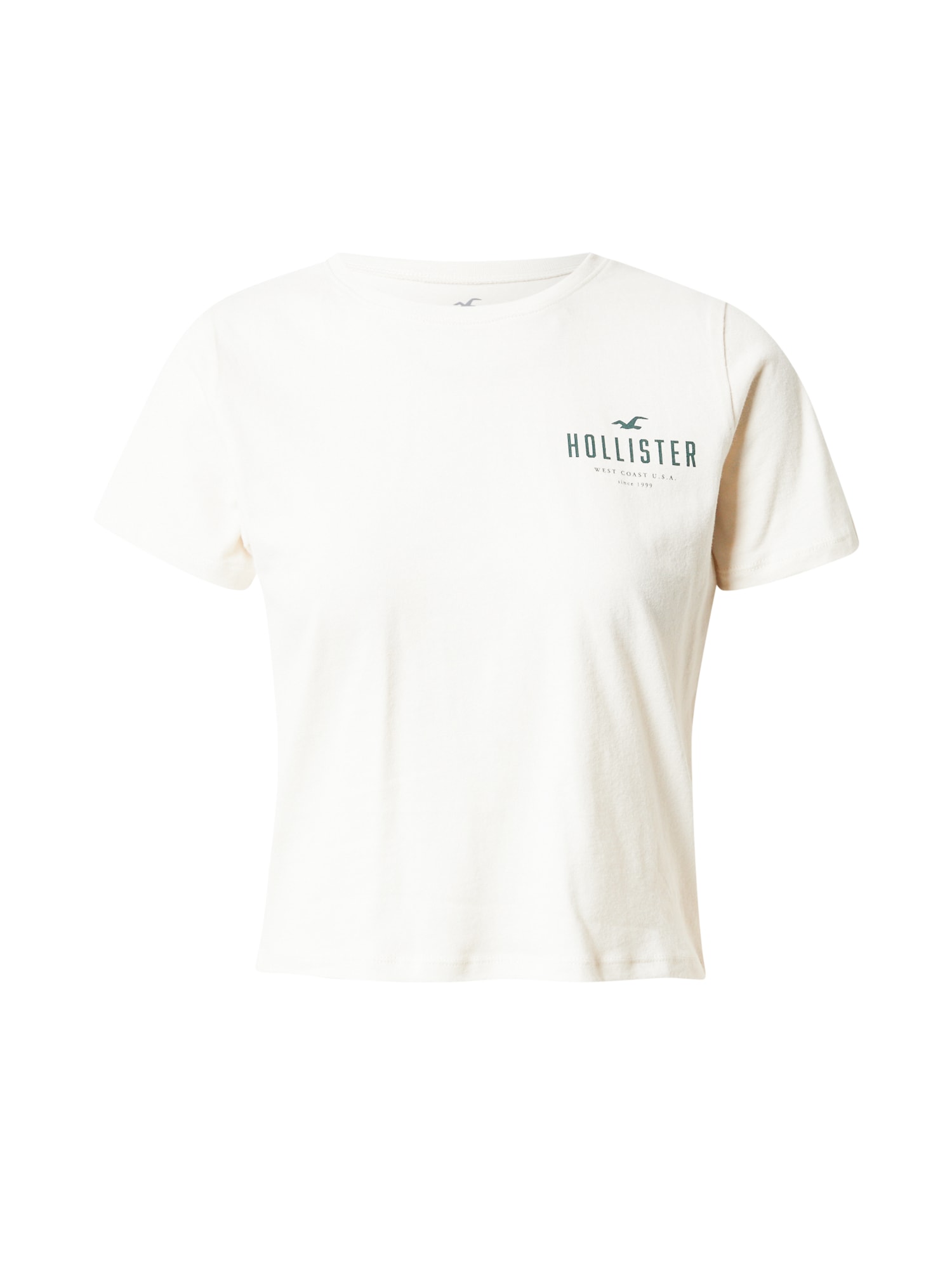 HOLLISTER Majica  kremna / temno zelena