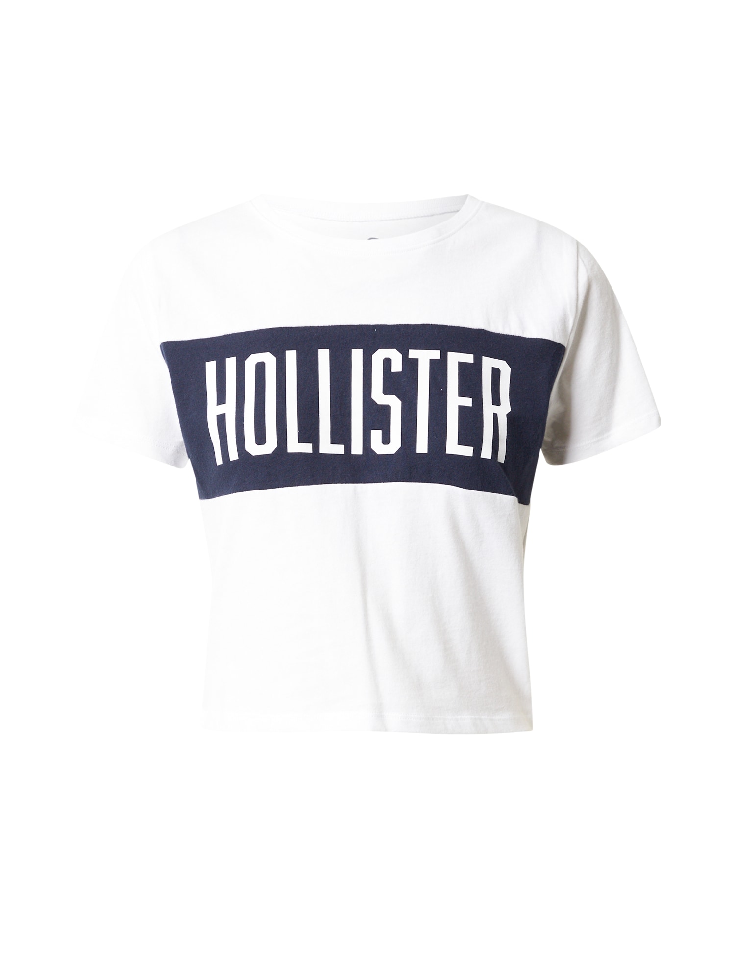 HOLLISTER Majica  marine / bela