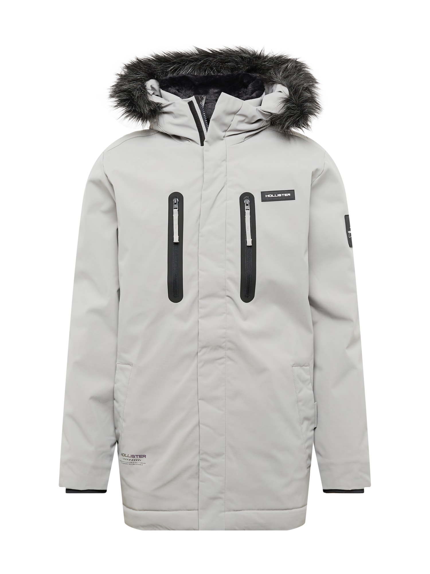 HOLLISTER Zimska jakna  antracit / svetlo siva