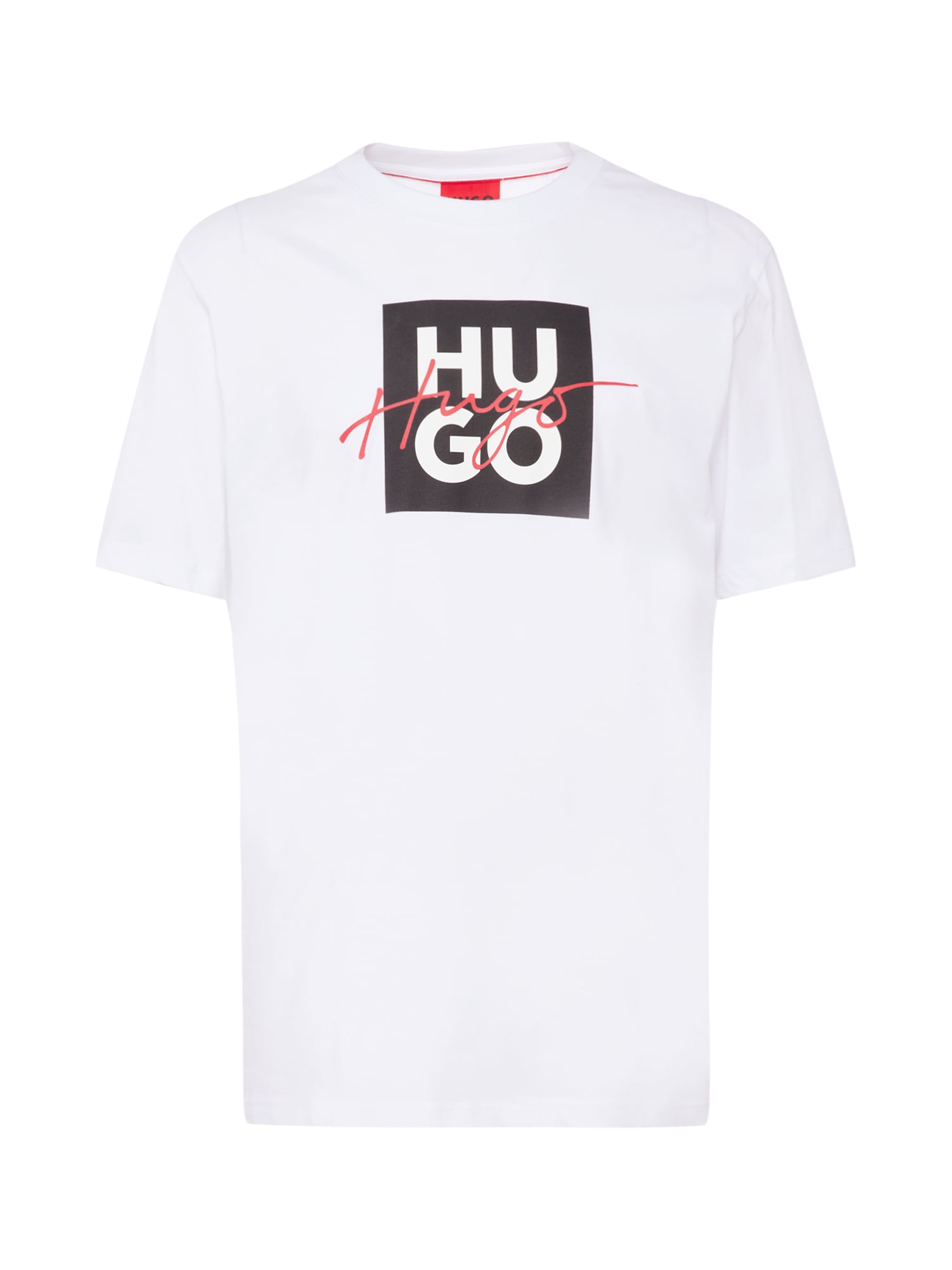 HUGO Majica 'Dalpaca'  rdeča / črna / bela