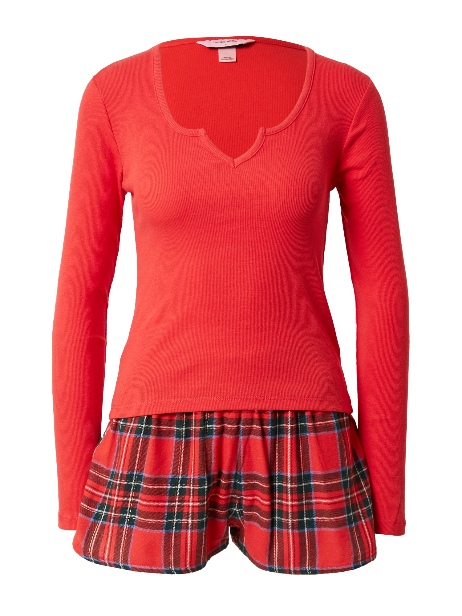 Hunkemöller Pižama  mornarska / rdeča / bela
