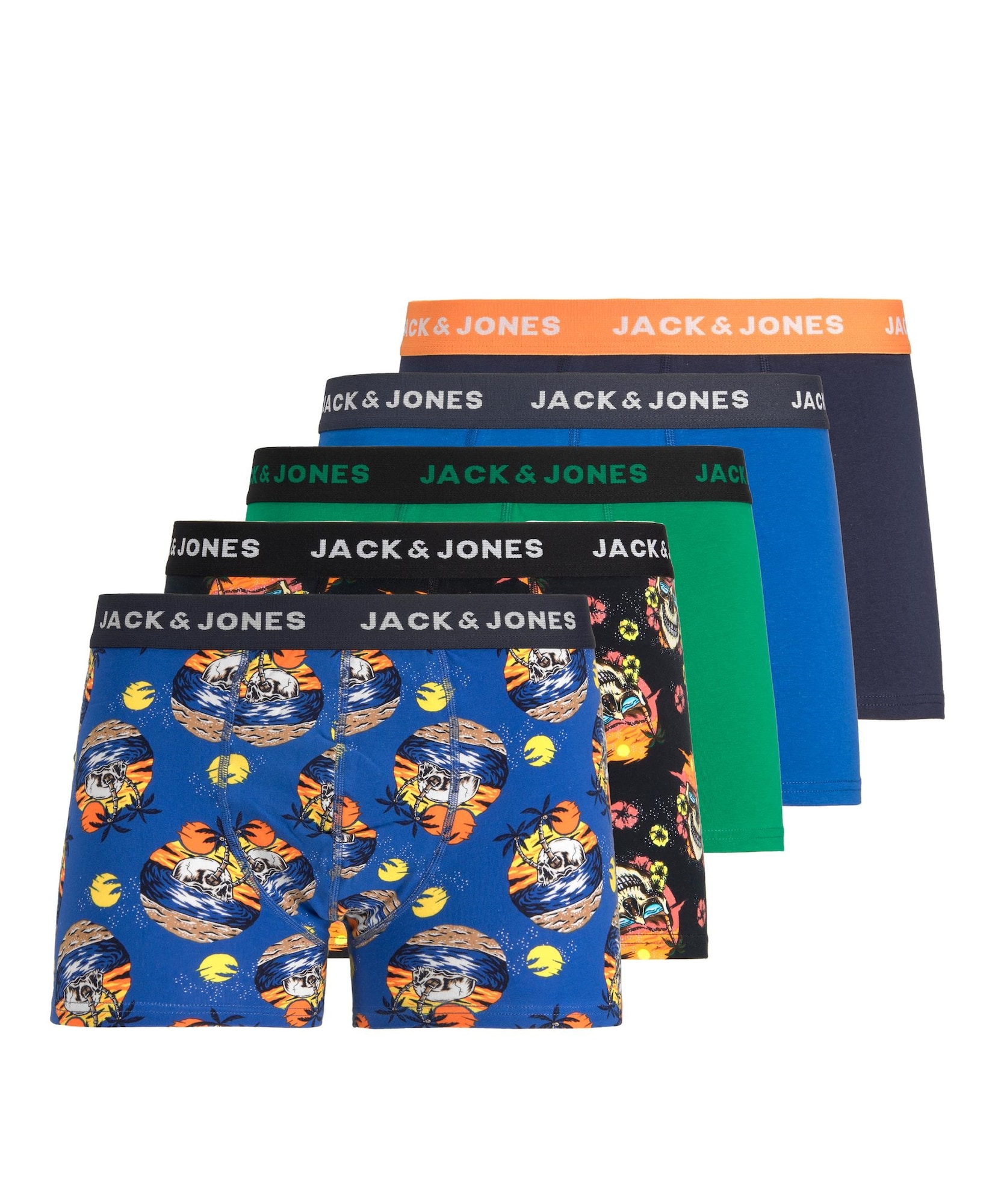 JACK & JONES Boksarice  mornarska / kraljevo modra / zelena / črna