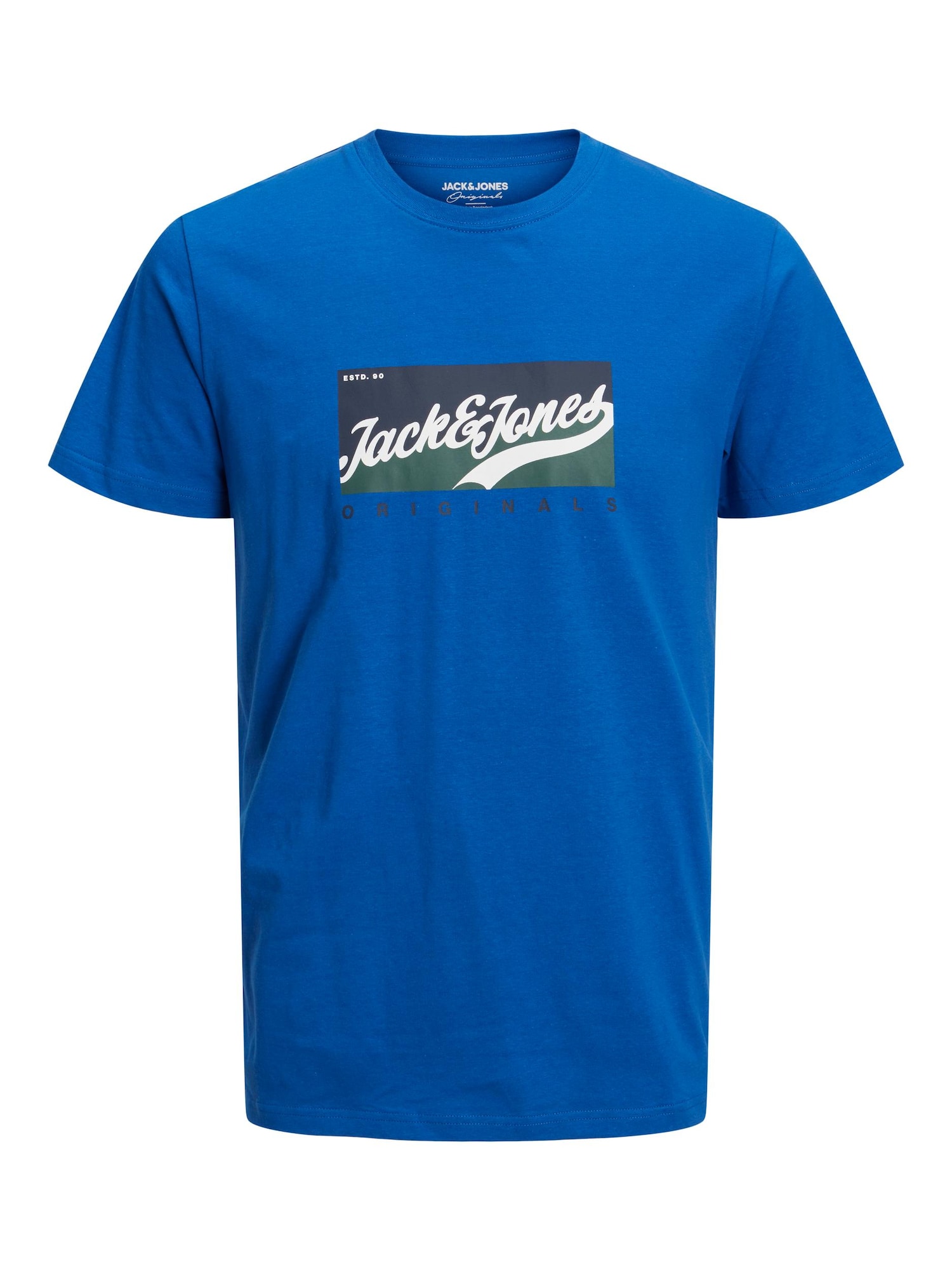 JACK & JONES Majica 'BECKSS'  mornarska / zelena / črna / bela